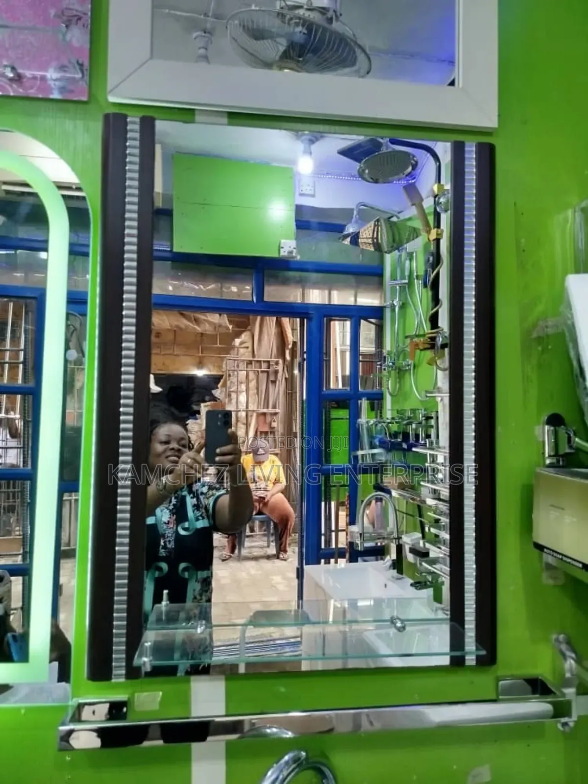 Bathroom Wall Mirror With Shelves Chrome Fixtures