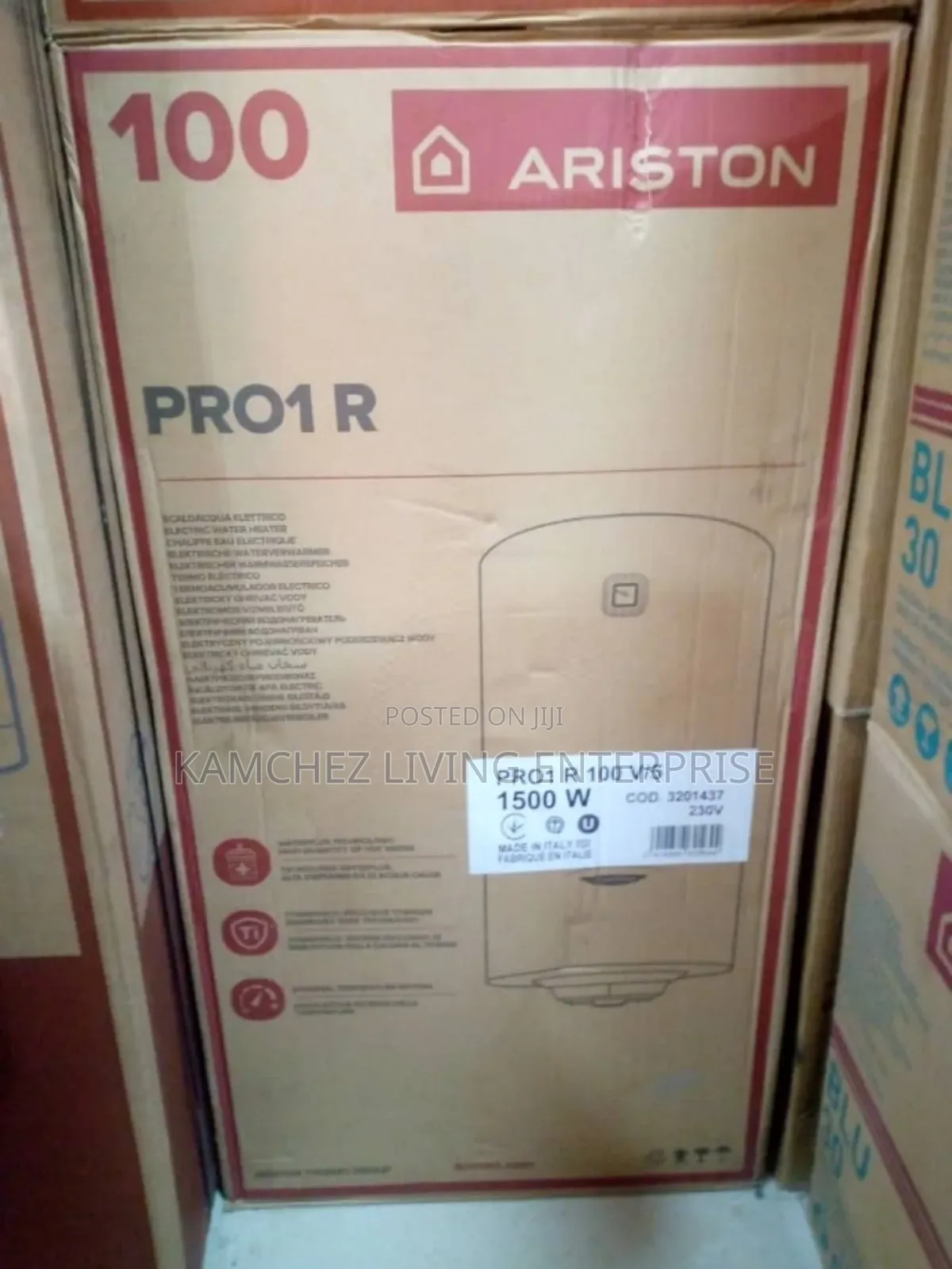 Ariston Pro1 R 100v/5 Electric Water Heater – 100l