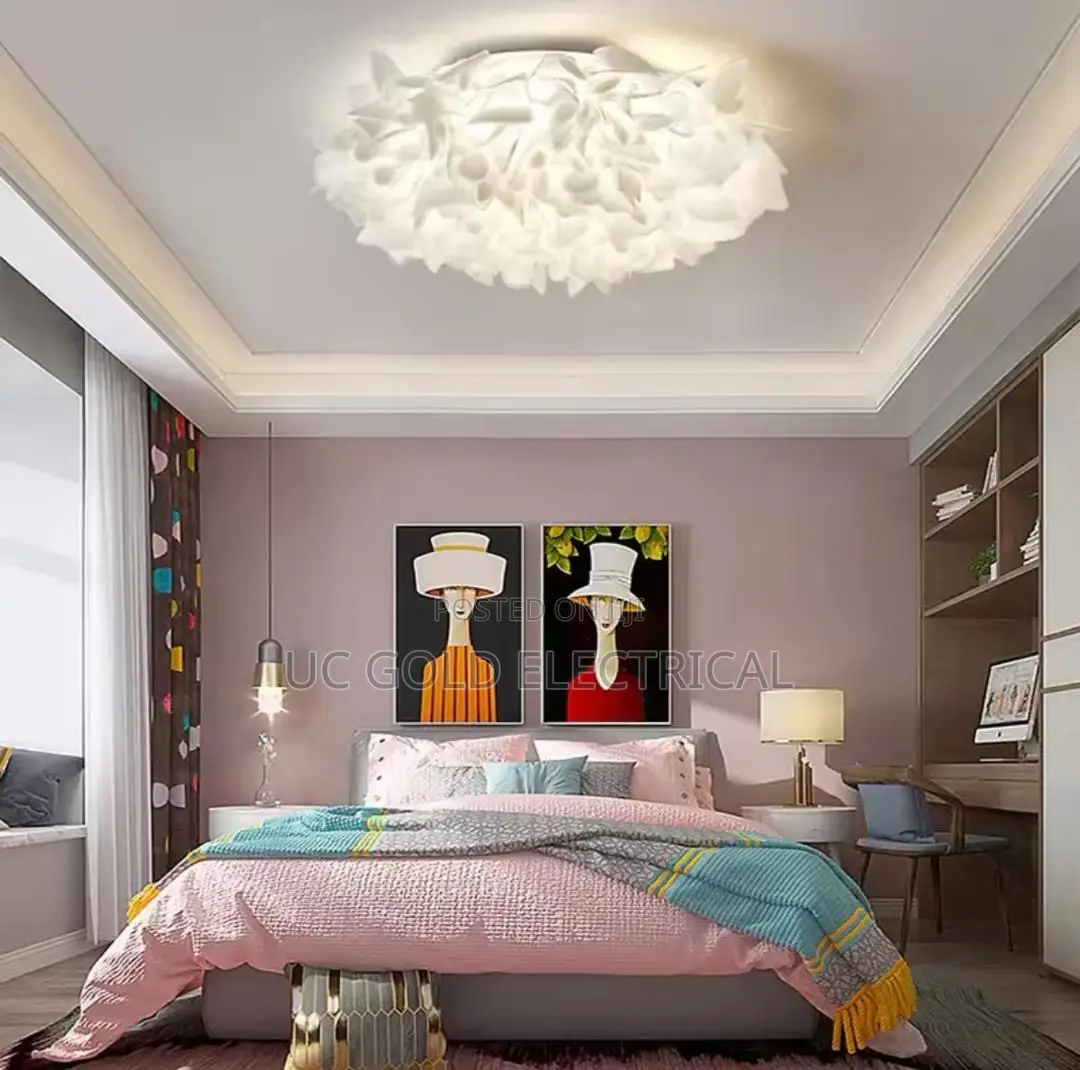 Creamy Style Master Bedroom Ceiling Light Living Room Light Creative