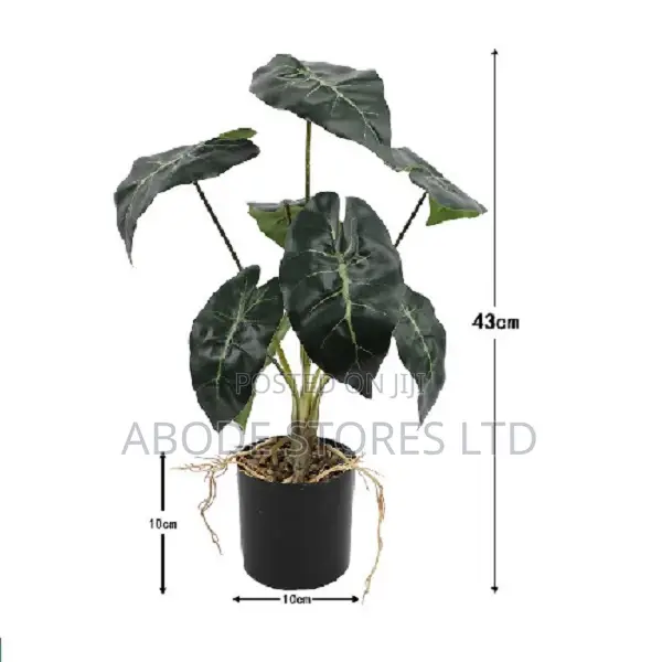 Artificial Foliage Plant With Pot - Stripe - 35cm