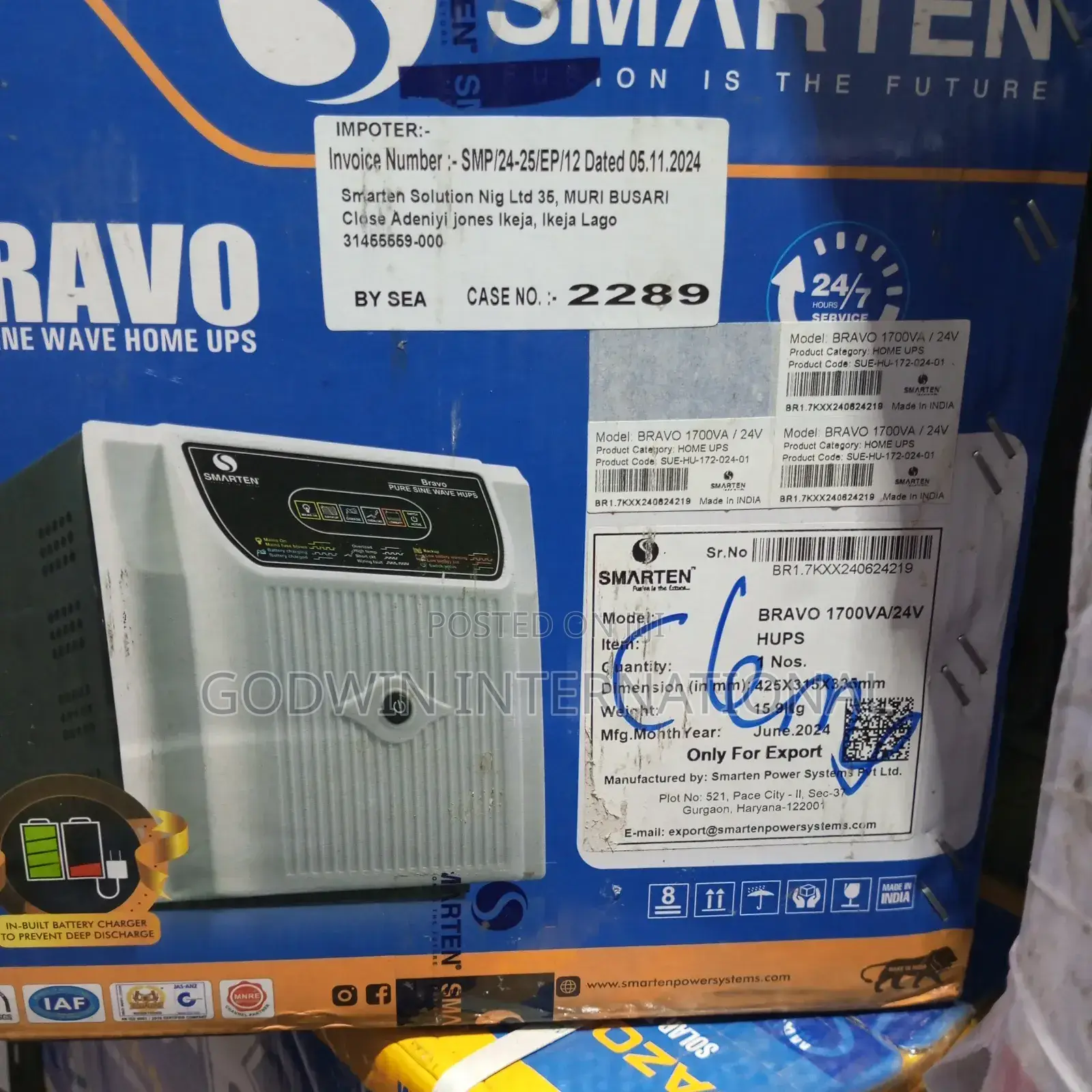 Smarten Inverter 1.7kva 24v