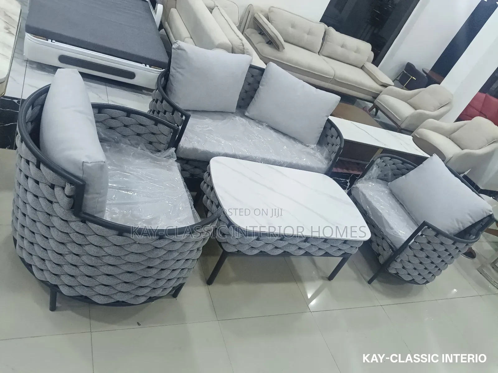 Designed Couches With Mabel Center Table 🛋 4 Setters