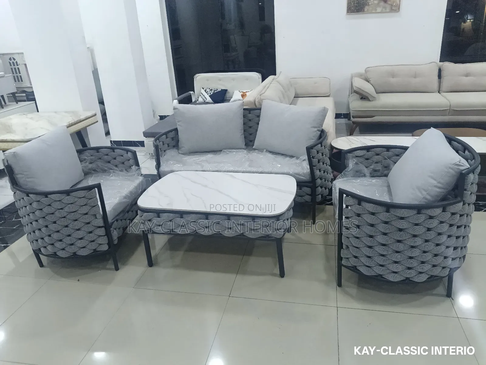 Designed Couches With Mabel Center Table 🛋 4 Setters