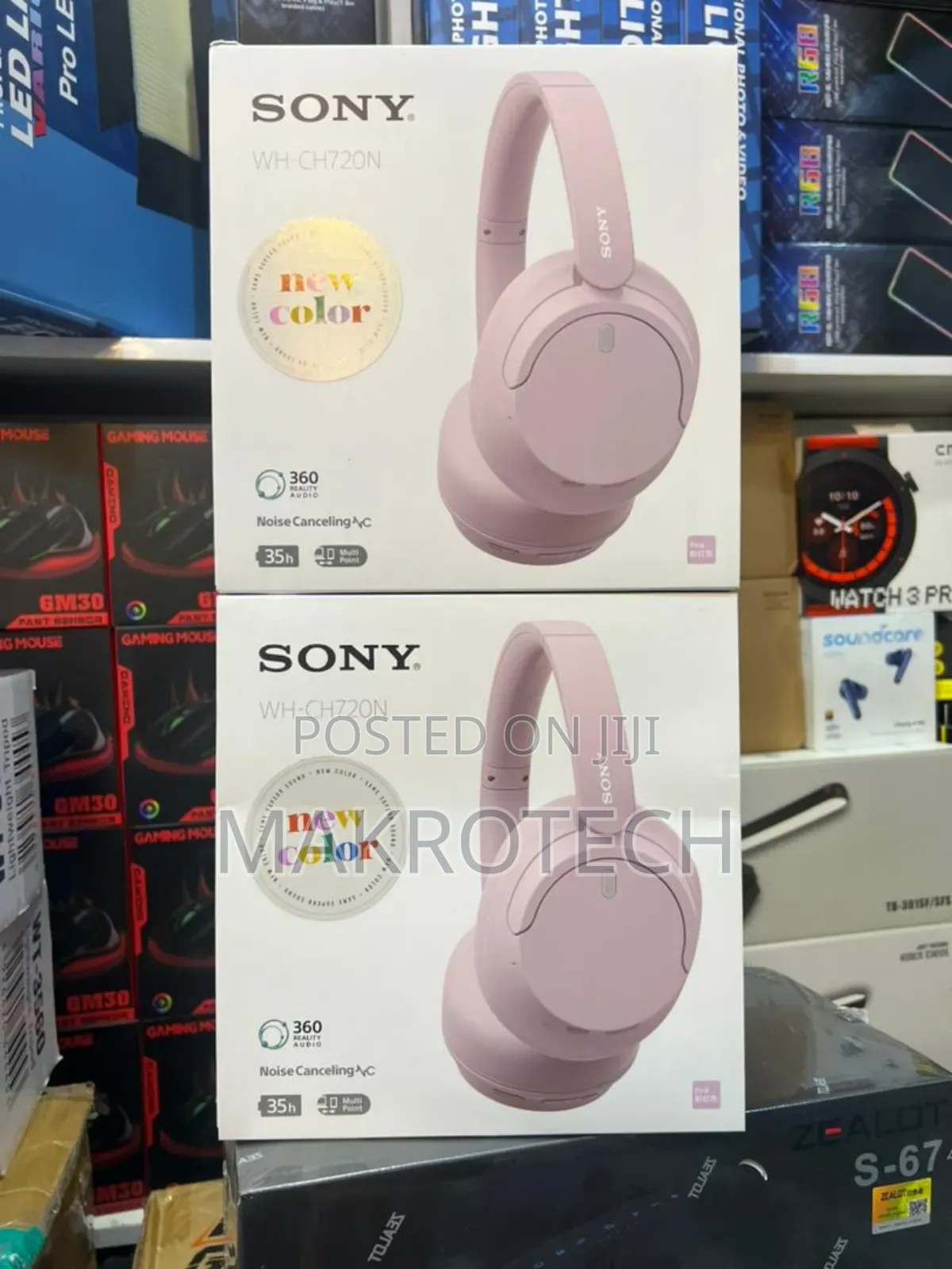 Sony Wh-ch720n Noise Canceling Wireless Headphones Bluetooth Pink Colo