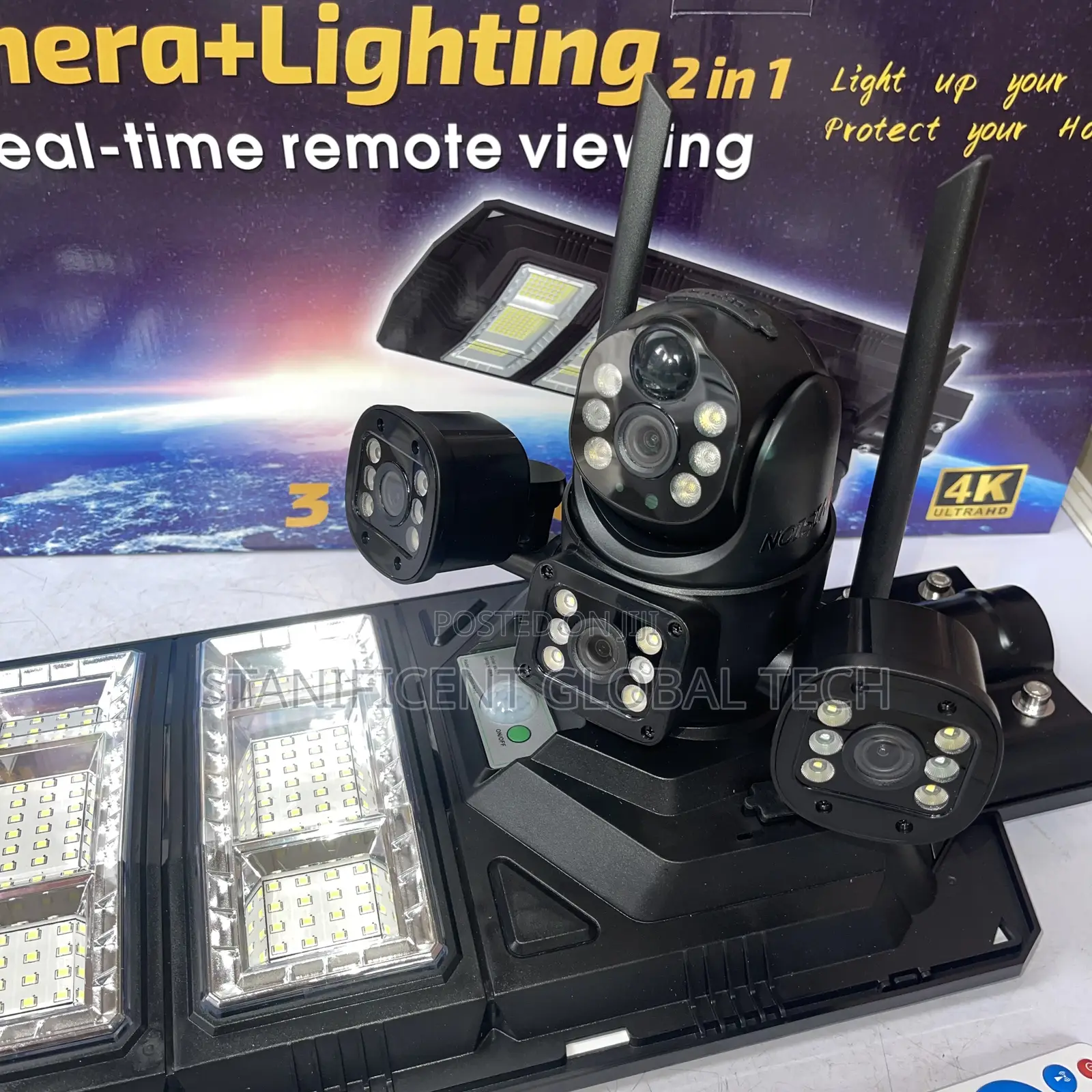Skyvision 450watts Solar Street Light - Triple Screen Solar Camera