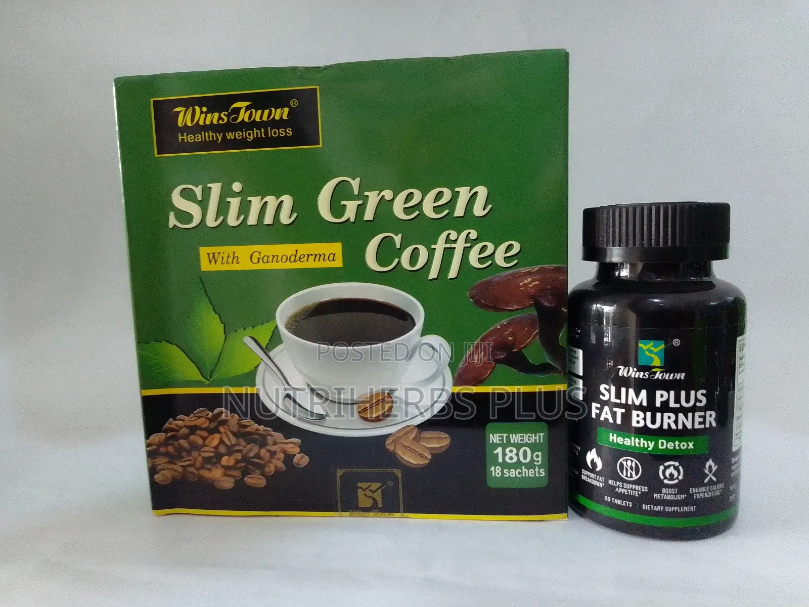 Wins Town Slim Green Coffee+ Slim Plus Fat Burner Tablets