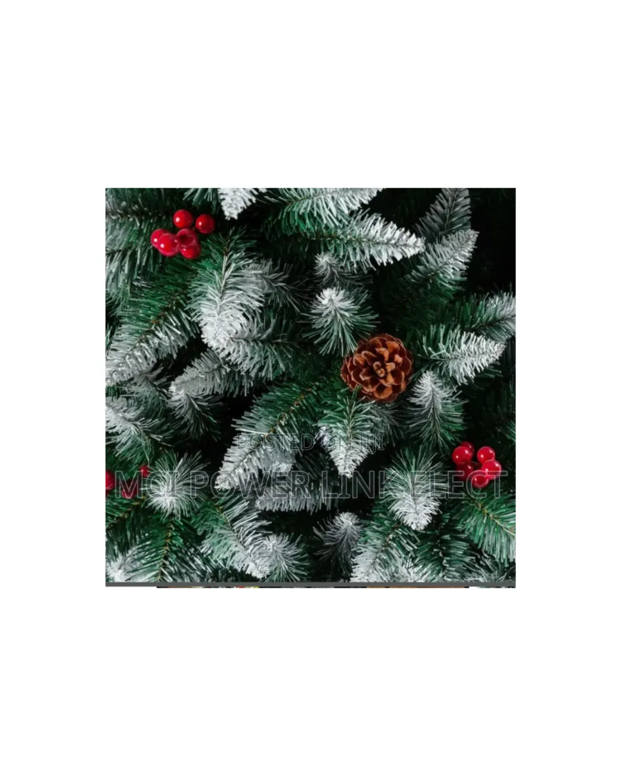 6ft, 7ft , 8ft, 10ft Green Snowy Pinecone Christmas Tree With Light