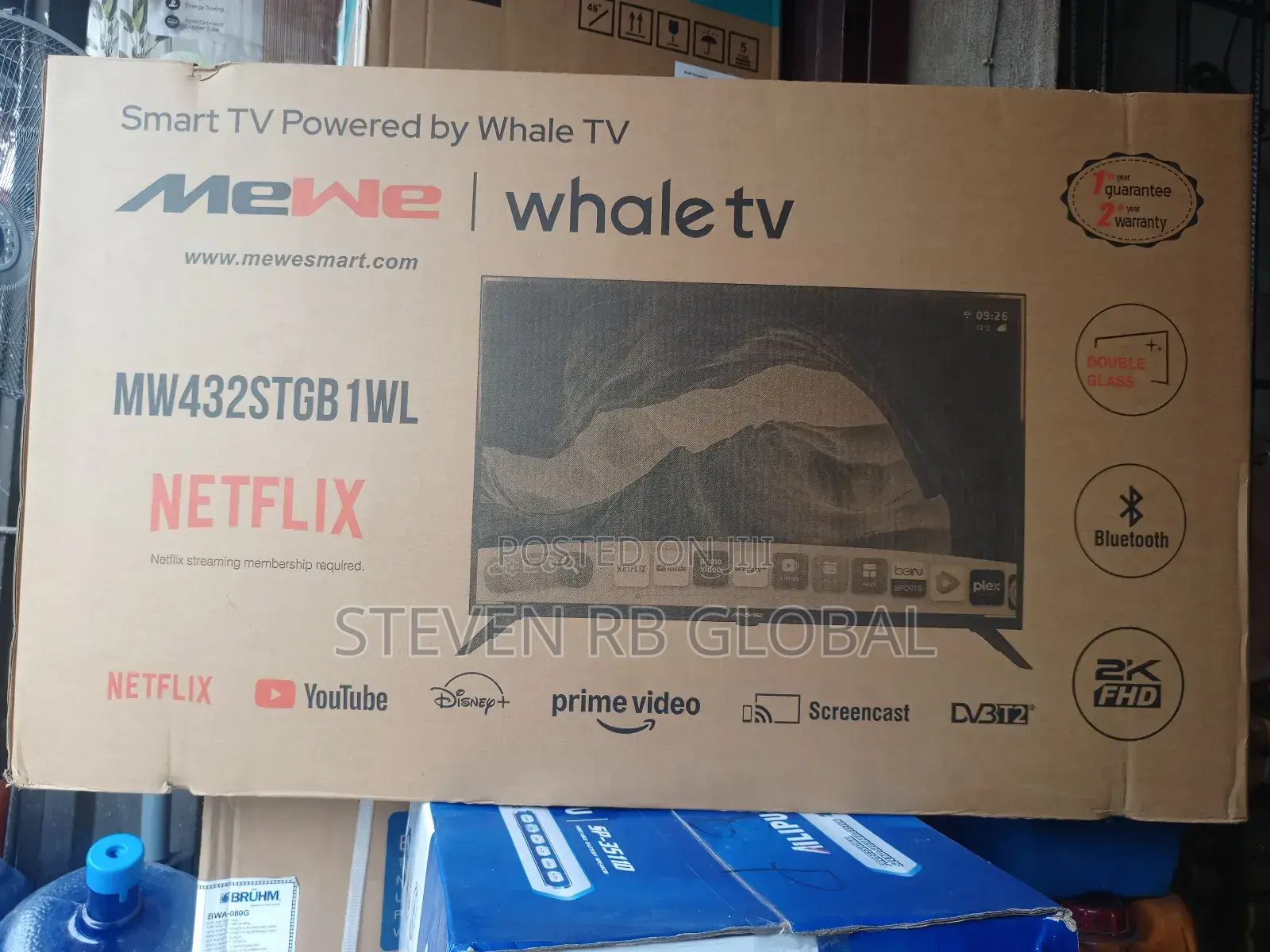 Mewe 43′′ FHD Smart Tv (Double Glass) | Mw432stgb1wl
