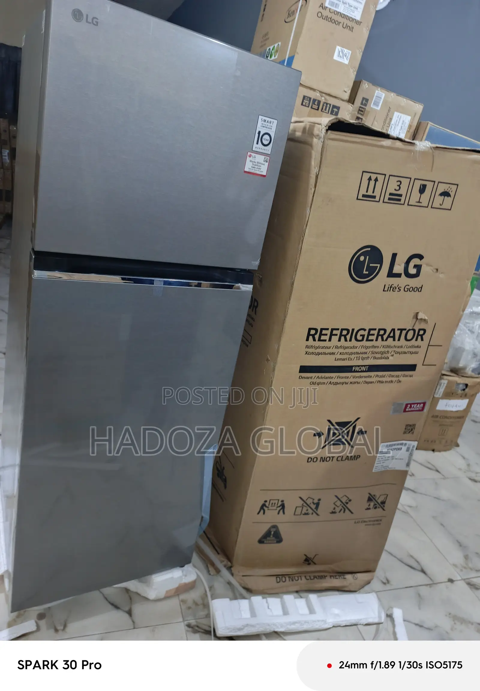 Lg Platinum Silver Refrigerator, 260l Capacity