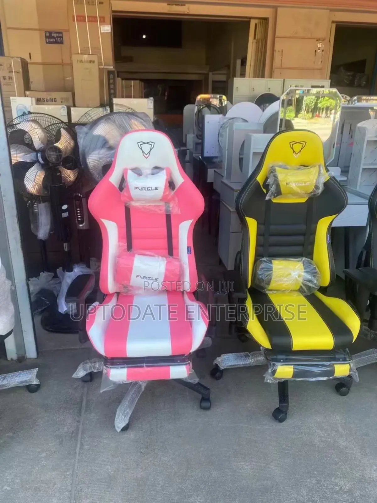 Gaming Chair With Metal Leather