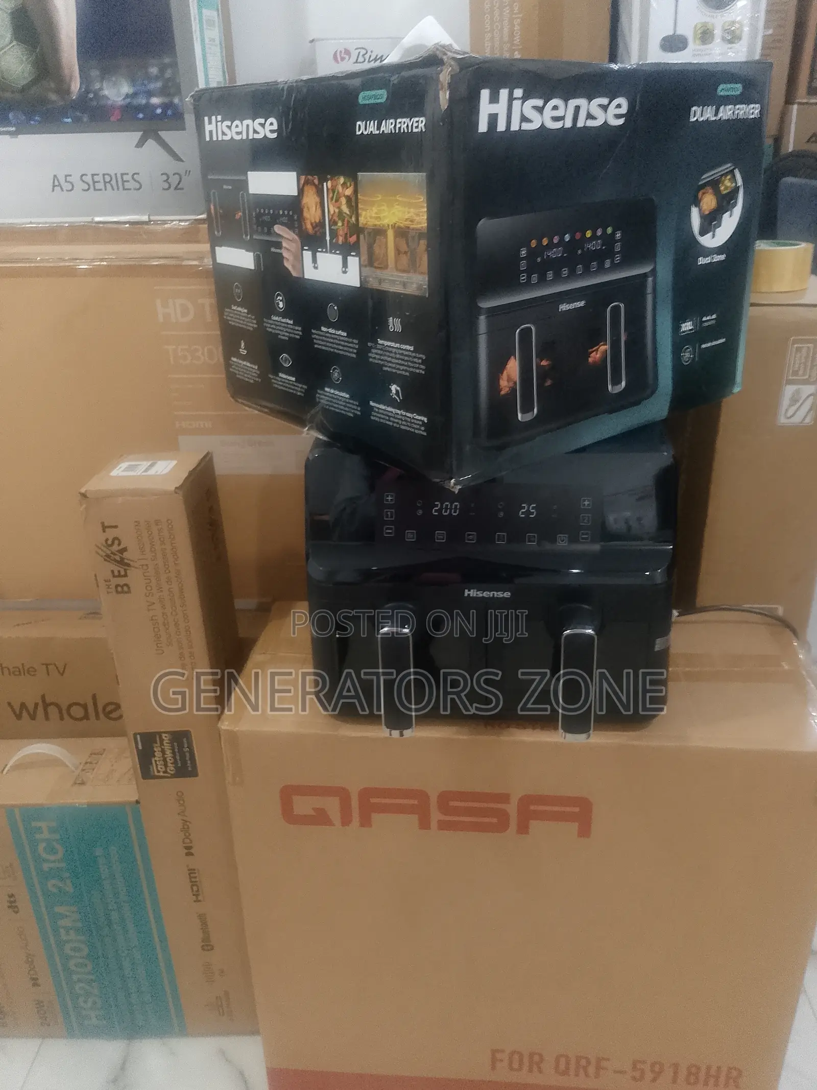 Hisense H08afbk2s1 8l Air Fryer With Digital Display