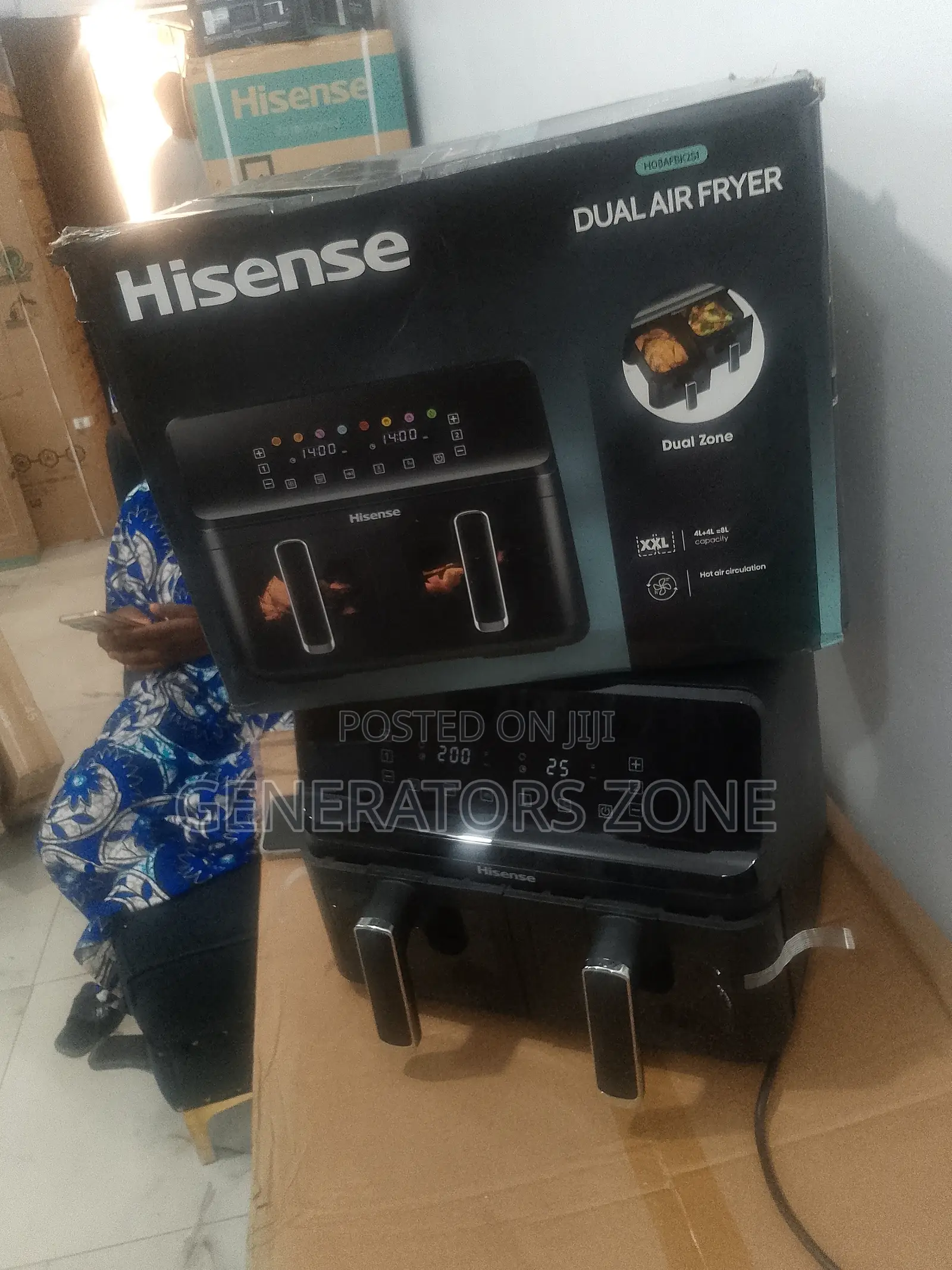 Hisense H08afbk2s1 8l Twin Basket Cooking Fryer