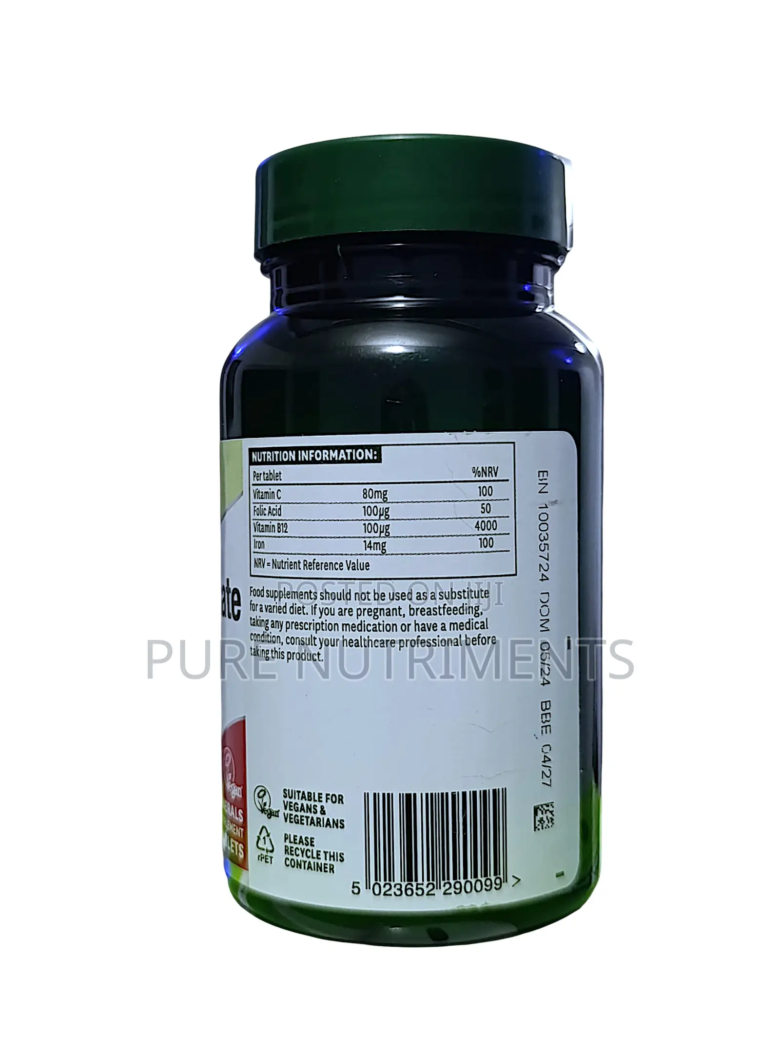 Natures Aid Iron Bisglycinate 14mg – For Energy Tiredness 90 Tablets