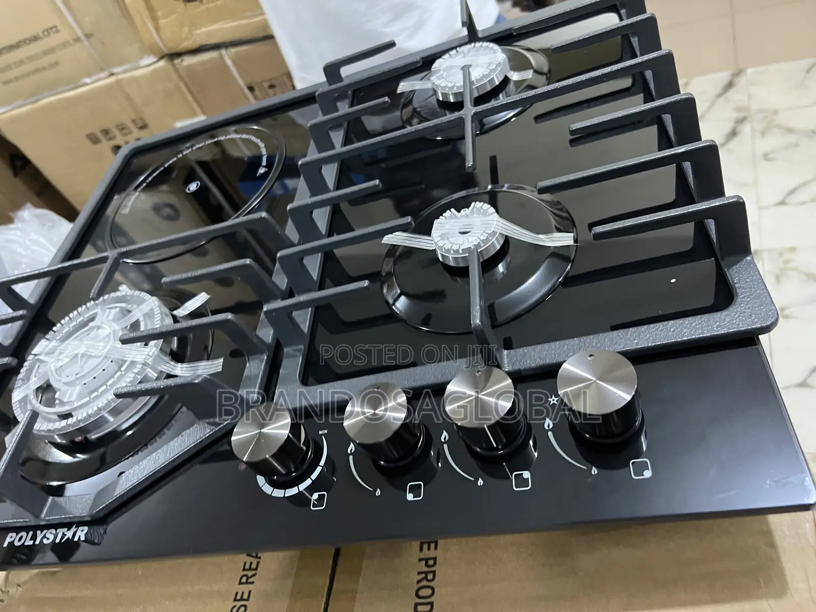 Polystar Built in Gas Cooker Pv-Gt60g3h – 3 Gas + 1 Electric Burner