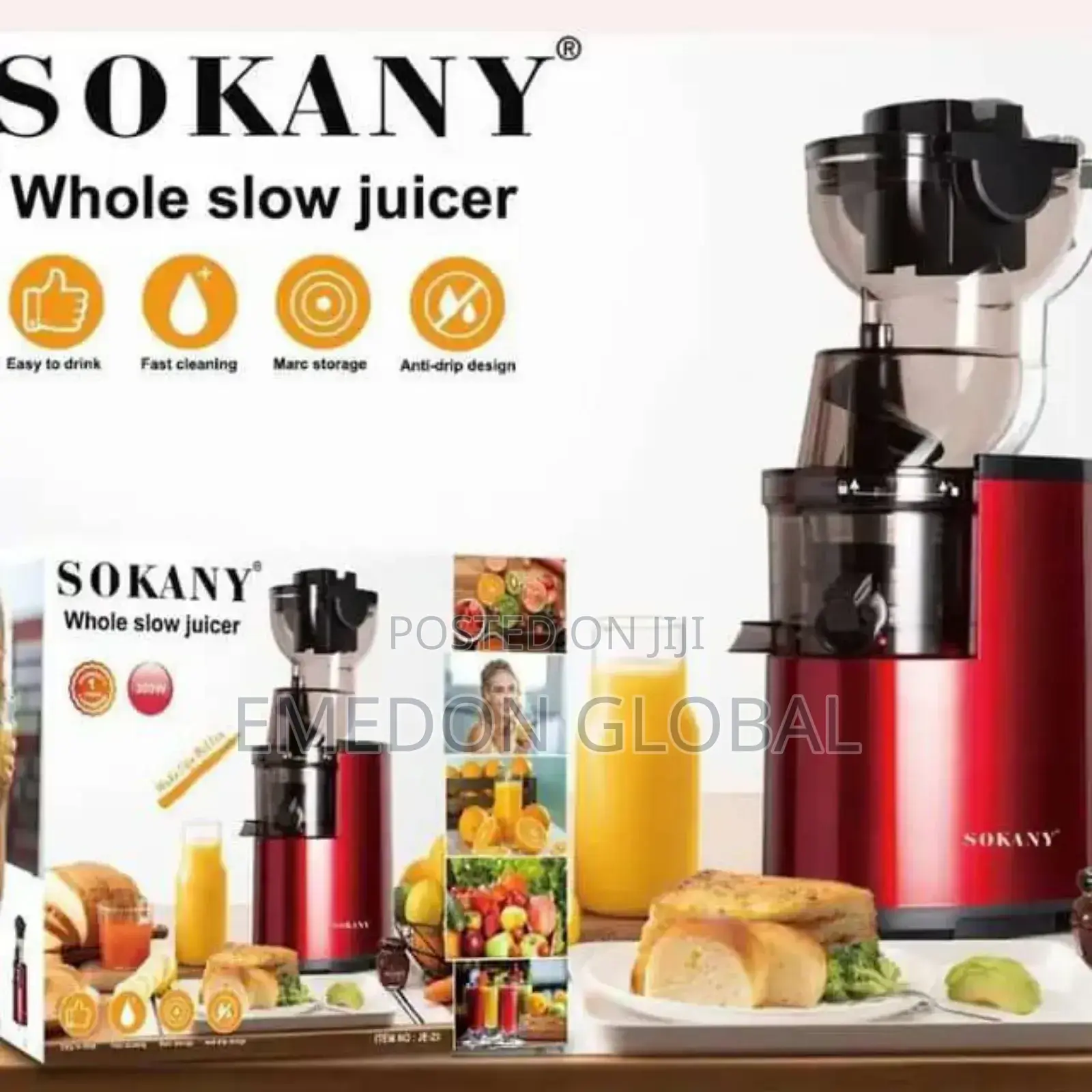 Sokany Multifunctional Whole Slow Juicer