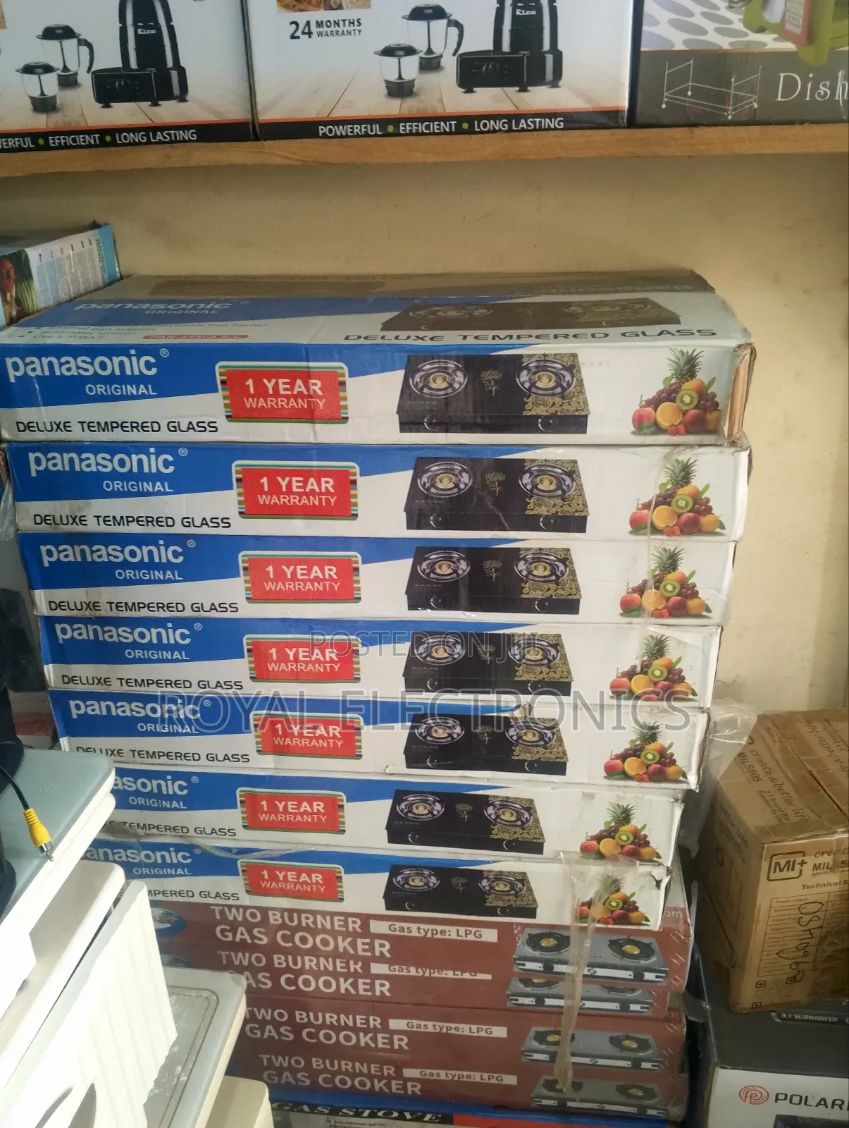Brand New Panasonic Deluxe Glass Table Gas Double Face