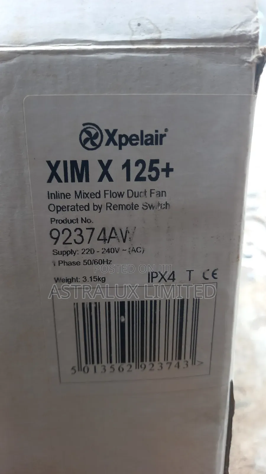 Xpelair Xim125 5 Inch Inline Extractor Fan