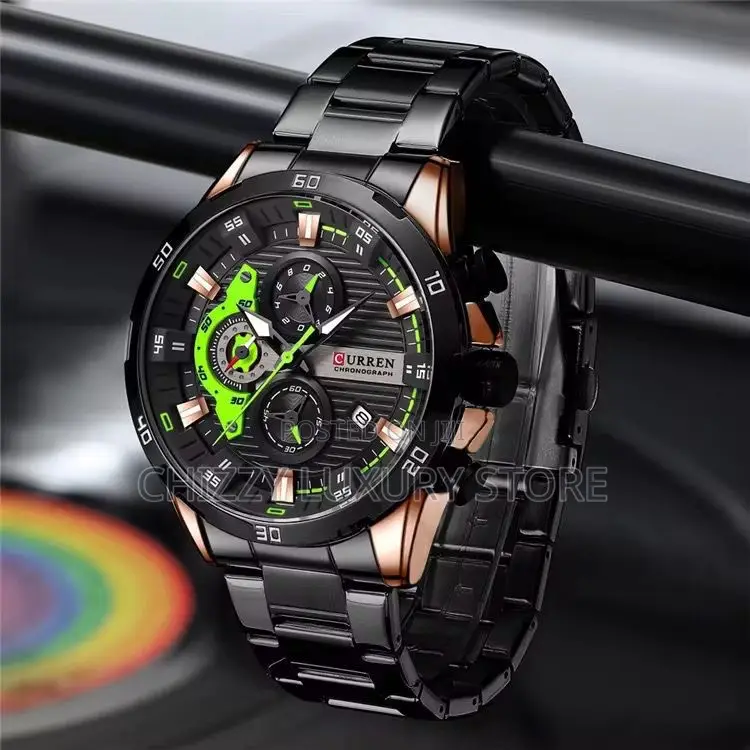 Curren Quality Luxury Men Chain Strap Wristwatch