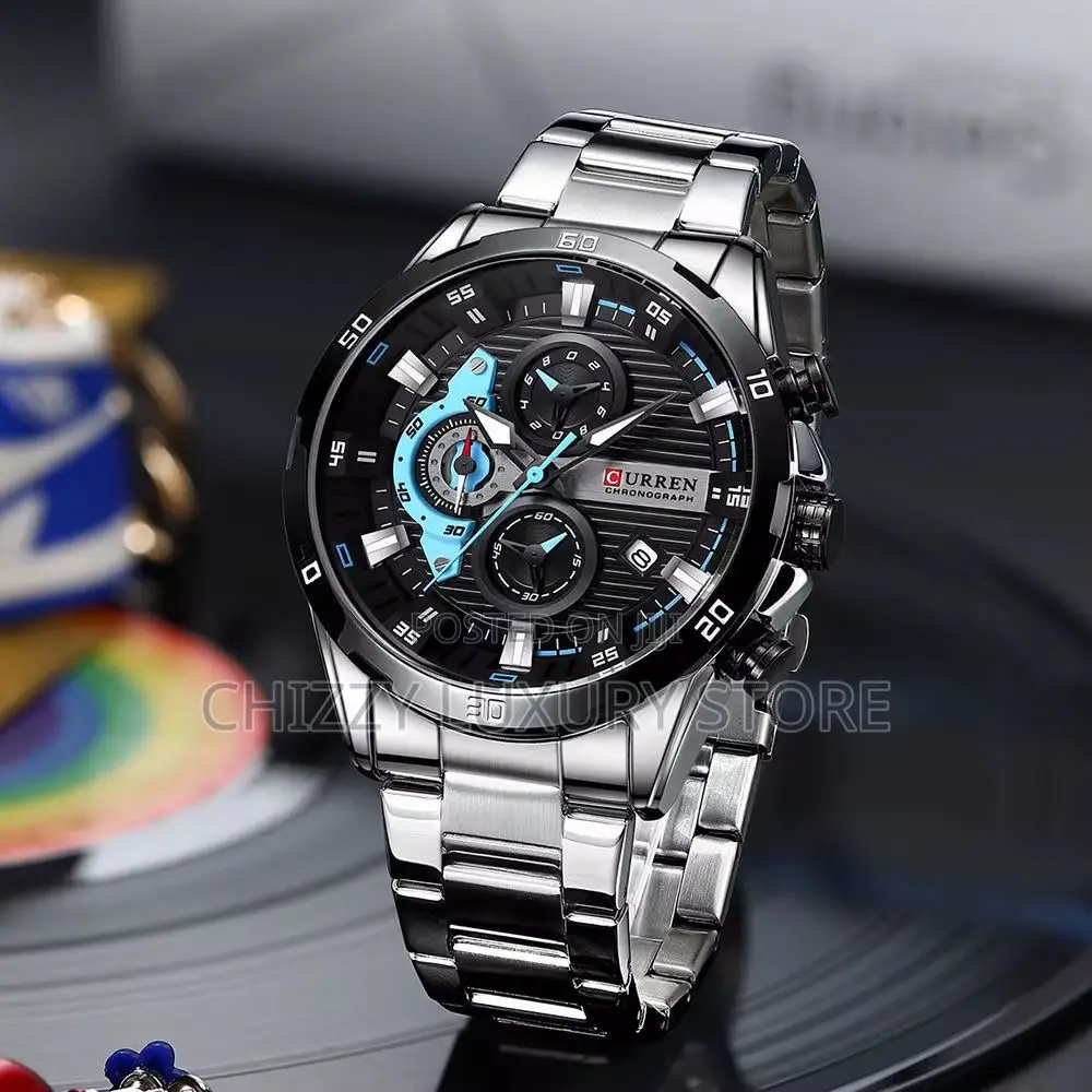 Curren Quality Luxury Men Chain Strap Wristwatch