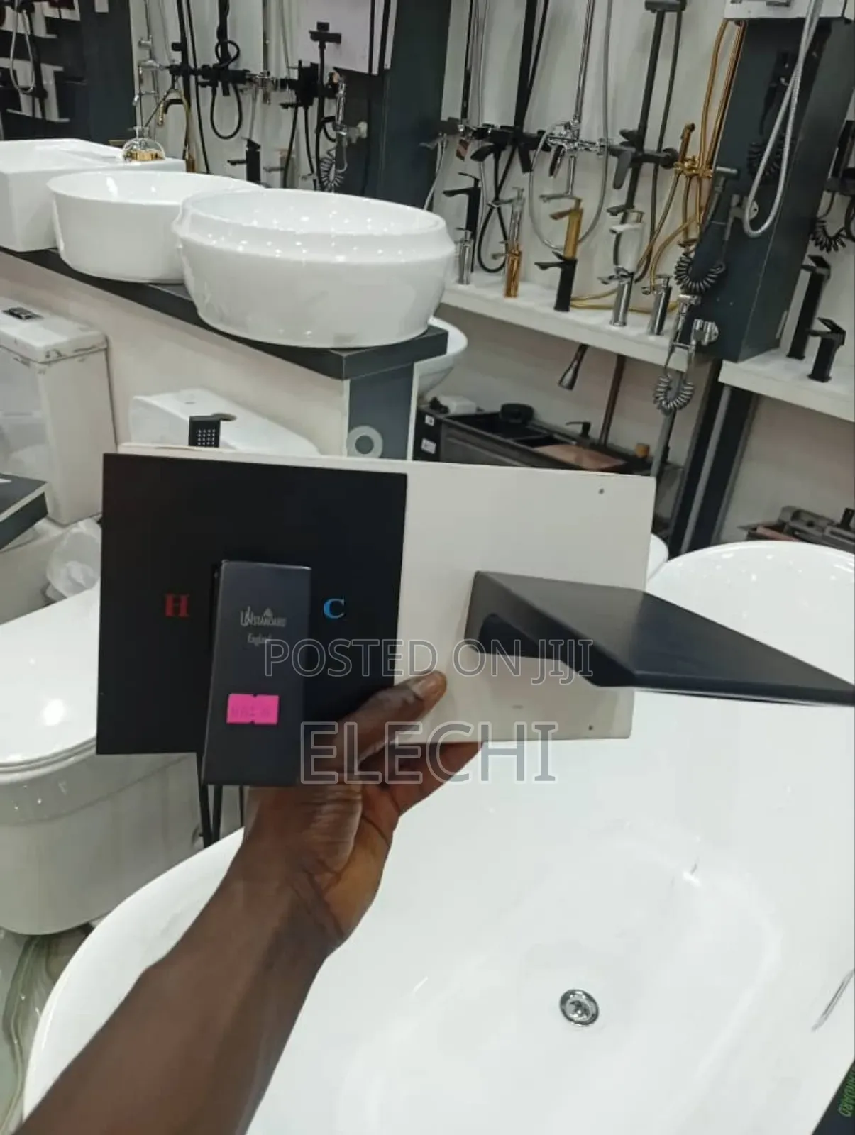 Big Black Condict Basin Mixer Tap