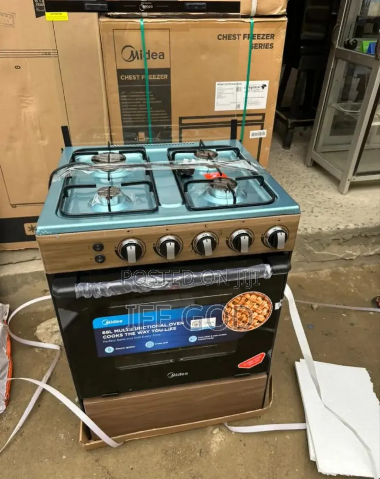 Original Quality Midea Standing 4 Burners Gas Cooker With Oven Grill