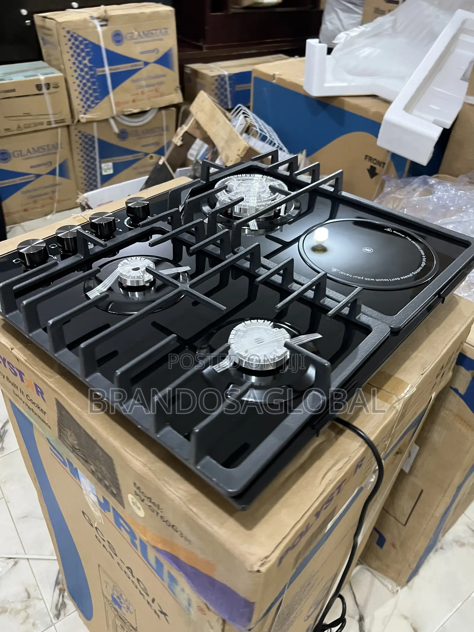 Polystar Pv-Gt60g3h Hob – Built-in 3+1 Gas Electric Combo