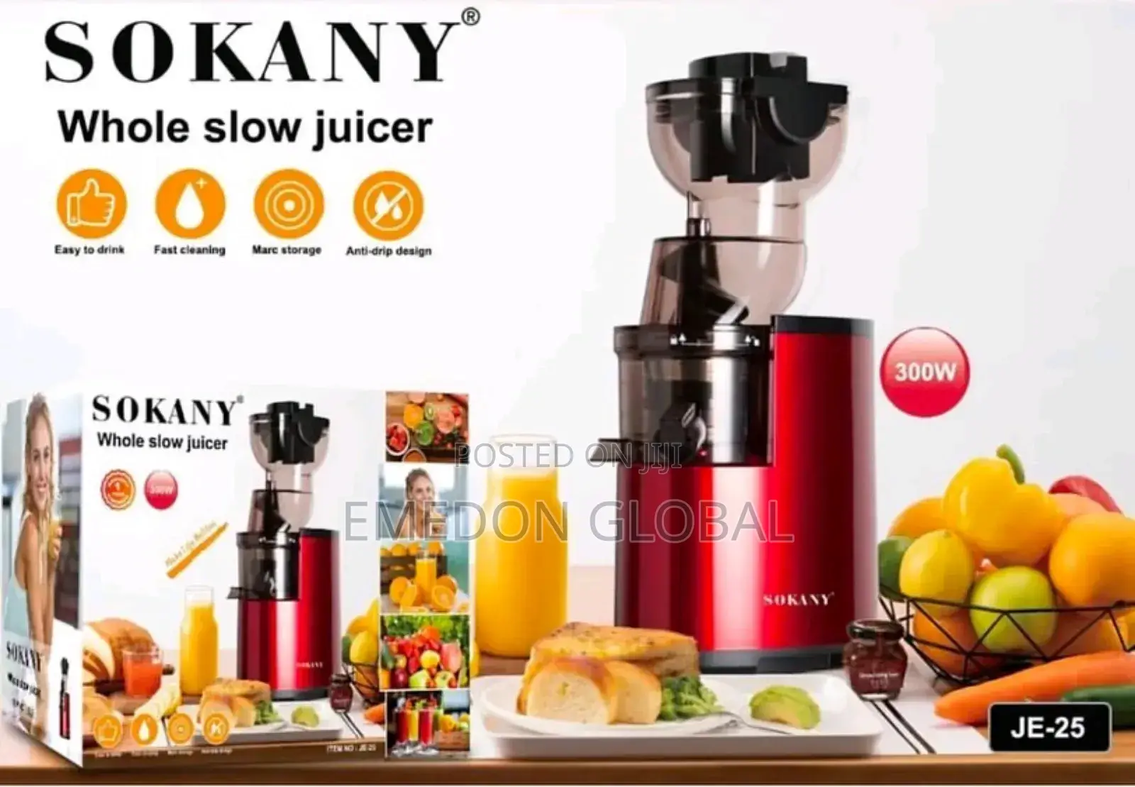 Sokany Multifunctional Whole Slow Juicer