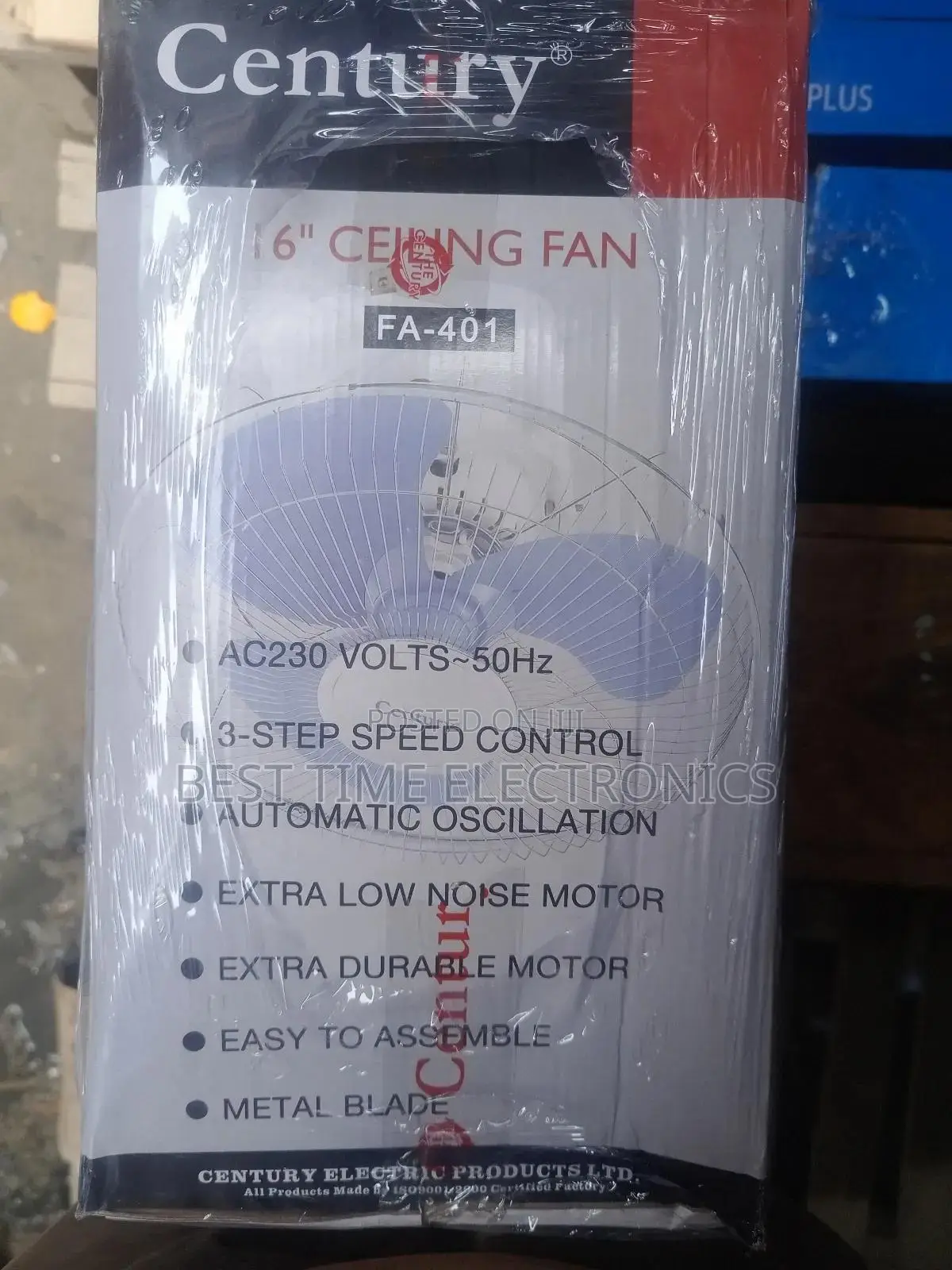 16" Century Electrical Orbital Fan