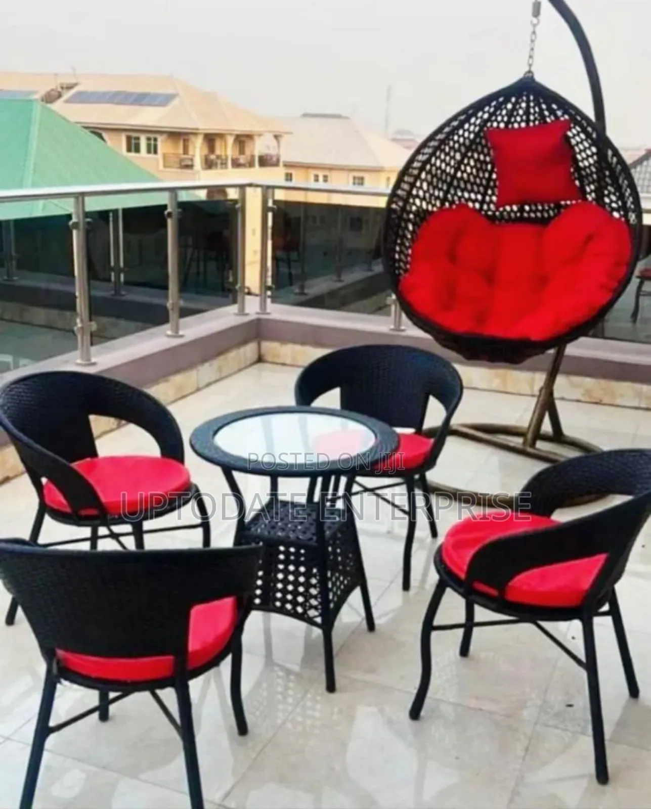 Rattan Outdoor Table With 4 Chairs