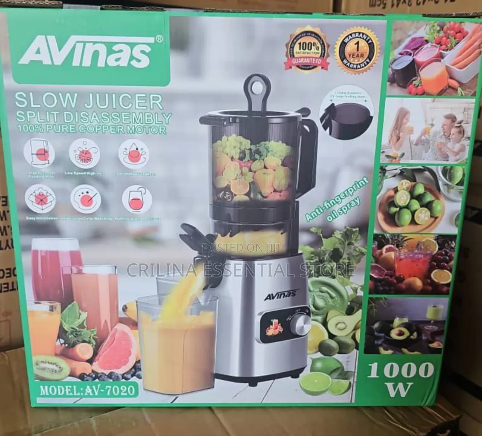 Avinas Slow Juicer 100% Pure Copper Motor