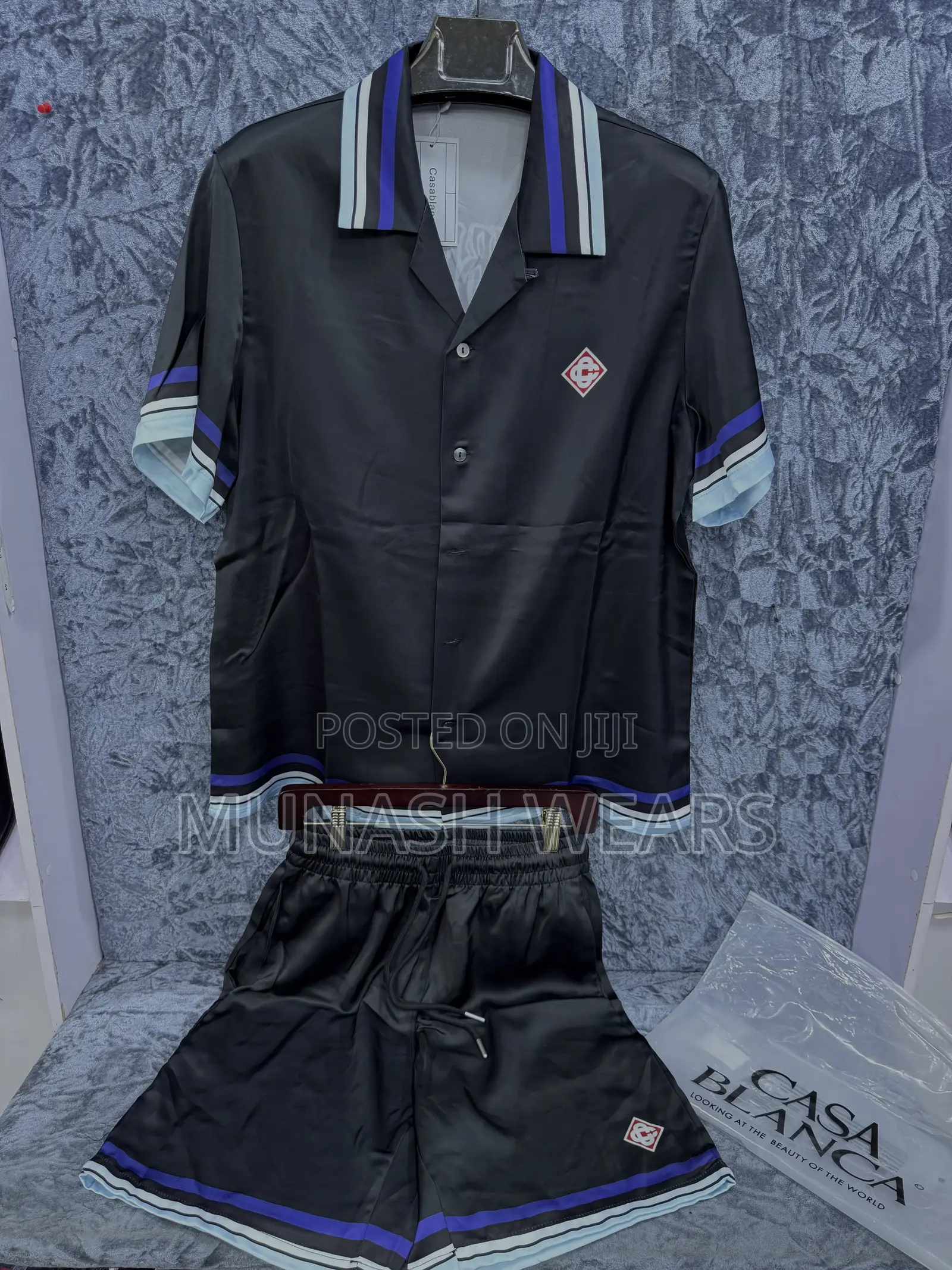 Luxury Casablanca Shirt And Short Black