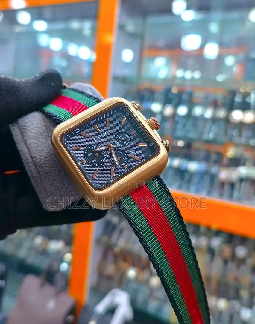 Gucci Quality Luxury Men Jeans Strap Wristwatch