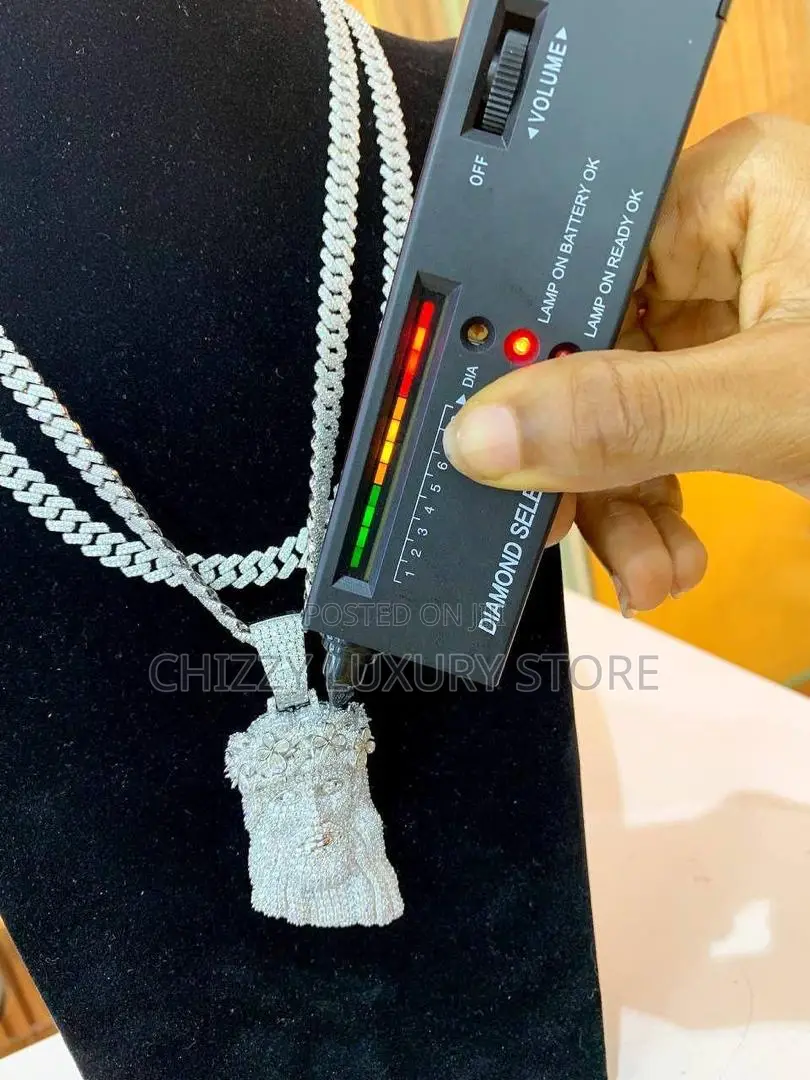 VVS Moissanite Diamond Jesus Pendant and Cuban Necklace