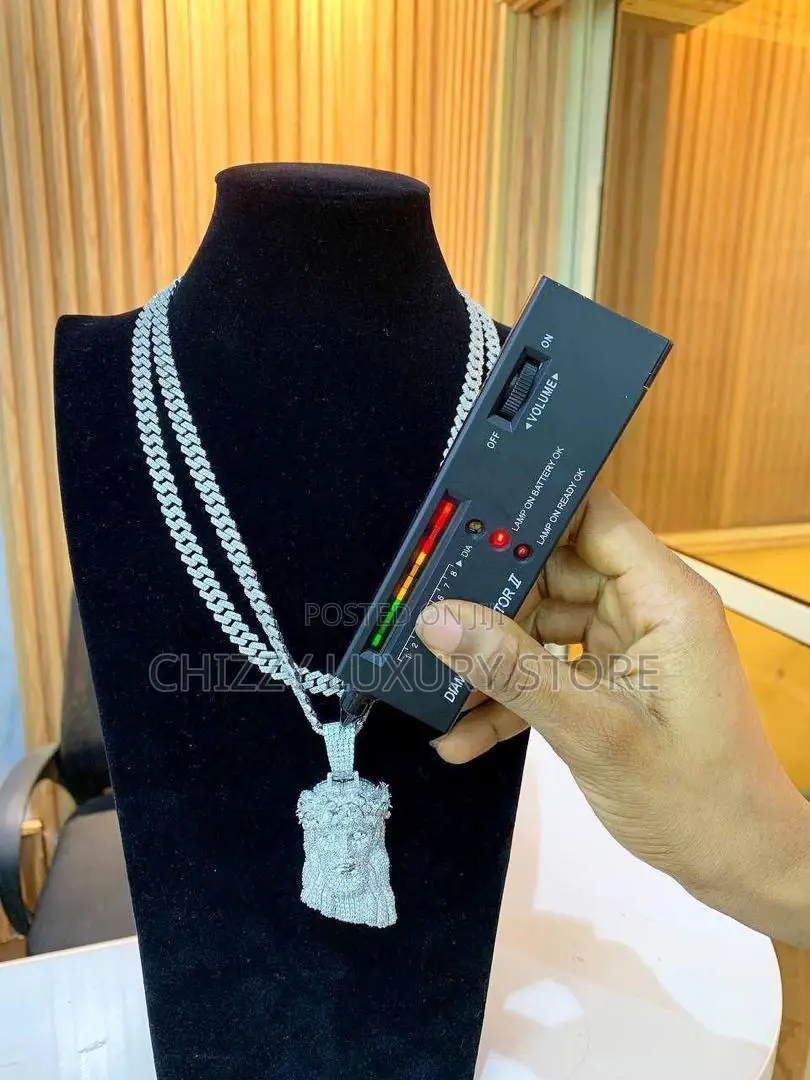 VVS Moissanite Diamond Jesus Pendant and Cuban Necklace