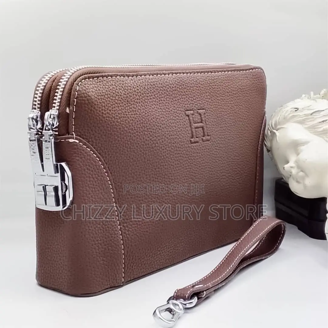Hermes Quality Luxury Men Genuine Leather Purse