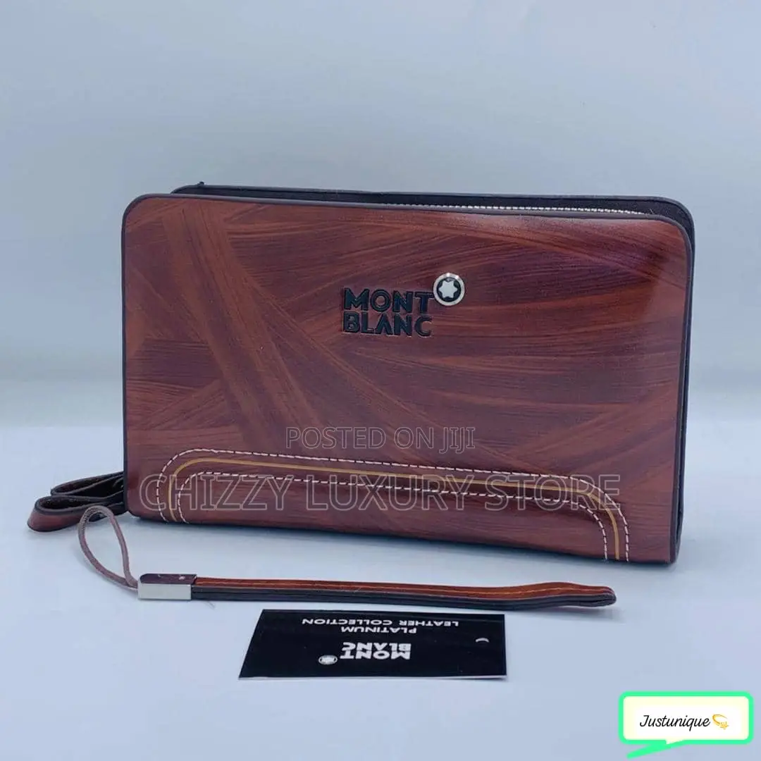 Mont Blanc Quality Luxury Men Genuine Leather Purse
