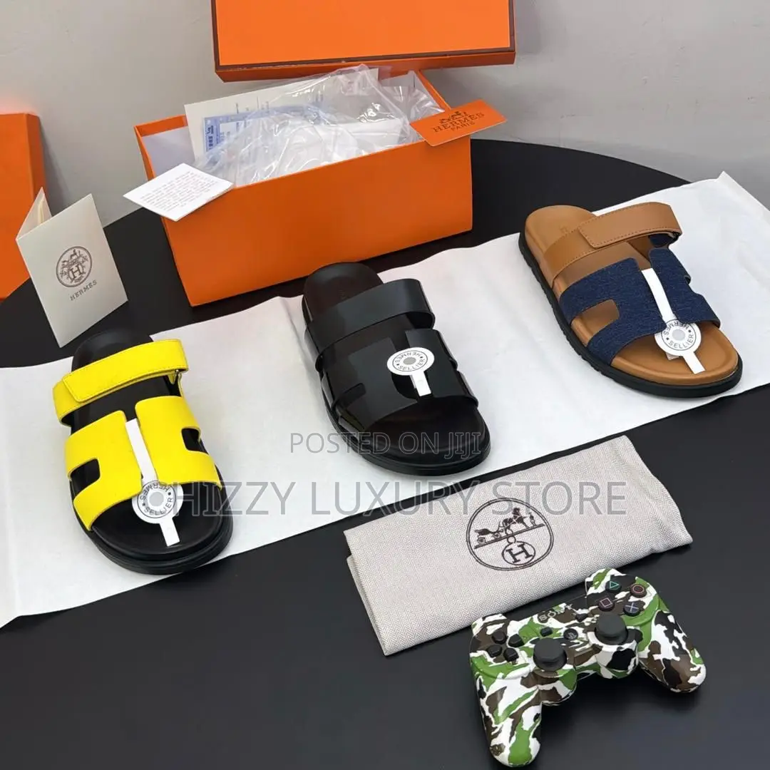 Hermes Quality Luxury Men Genuine Leather Slip-On