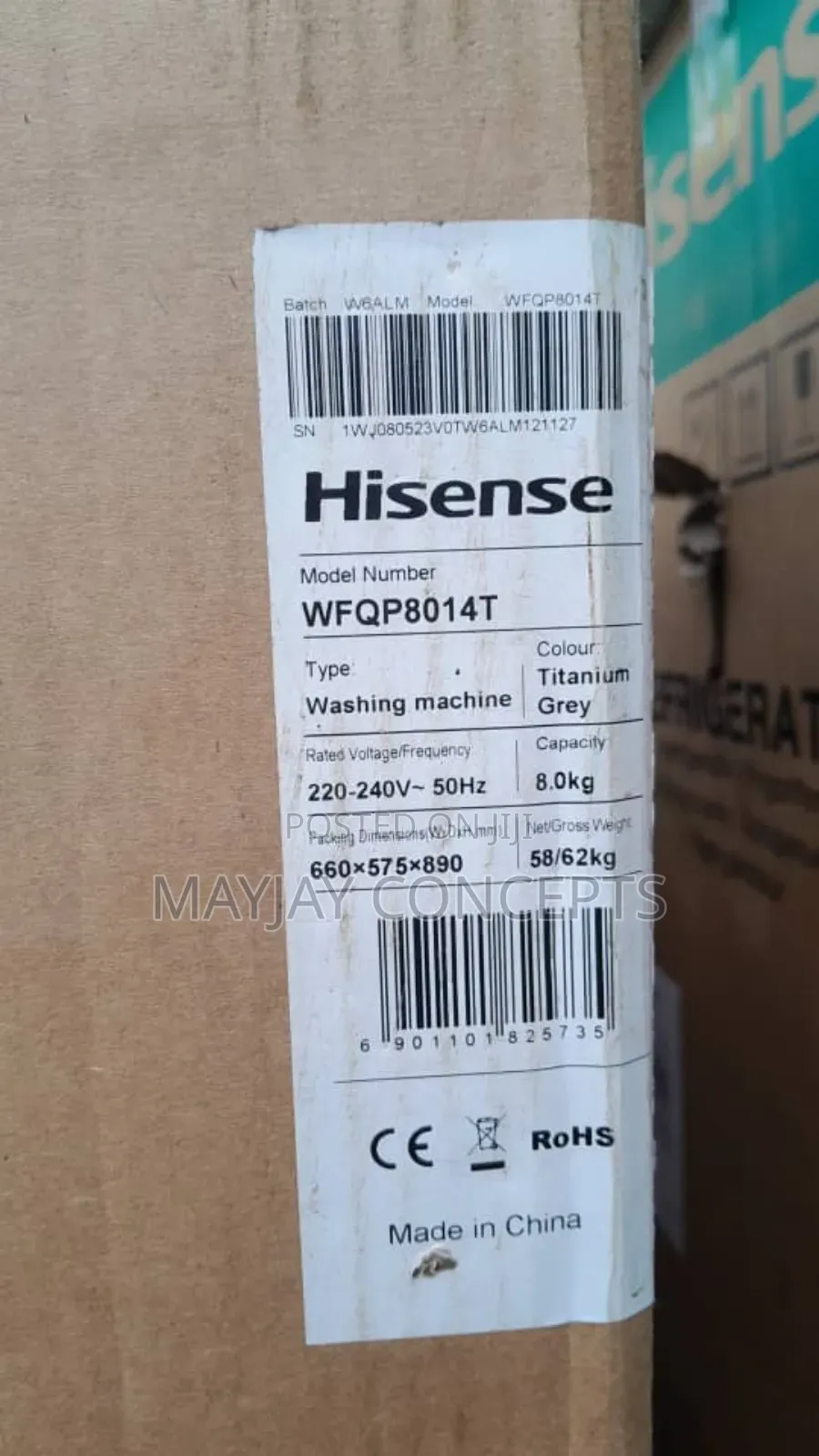 Hisense 8kg Front Load Automatic Washing Machine