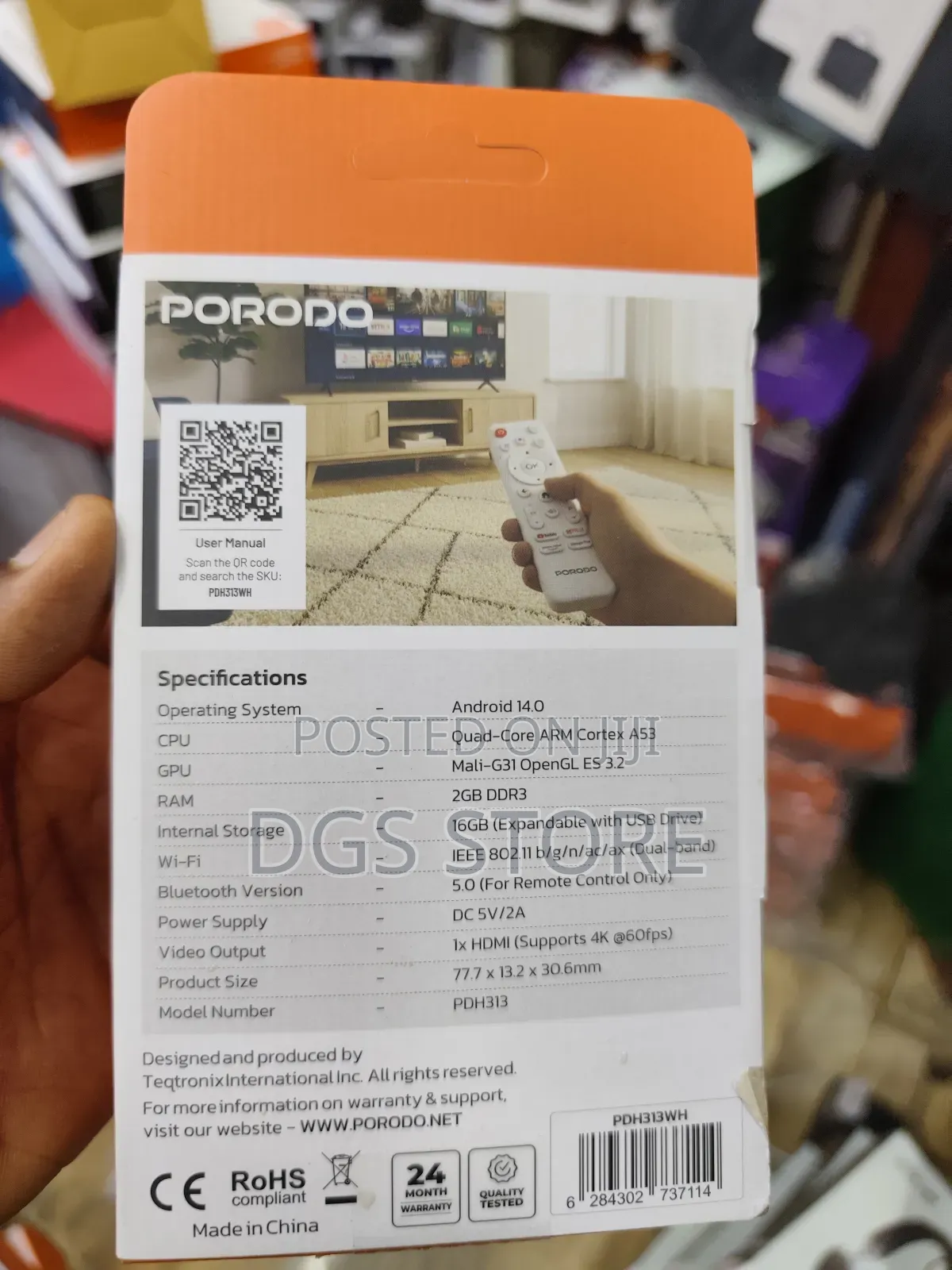 Porodo Android Smart Streaming Tv Stick