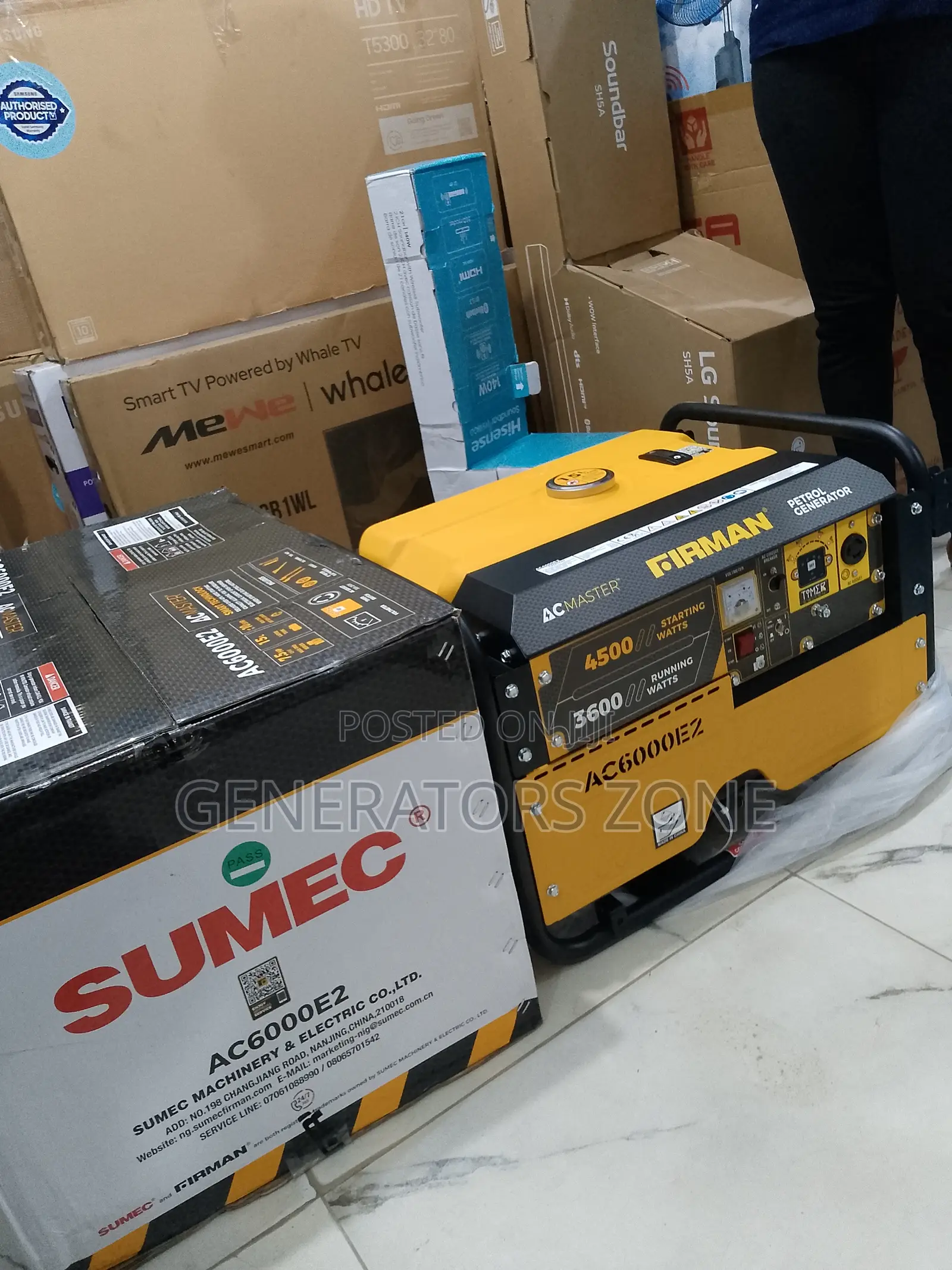 Firman Ac6000e2, 3.5kva Engine Speed 3000rpm