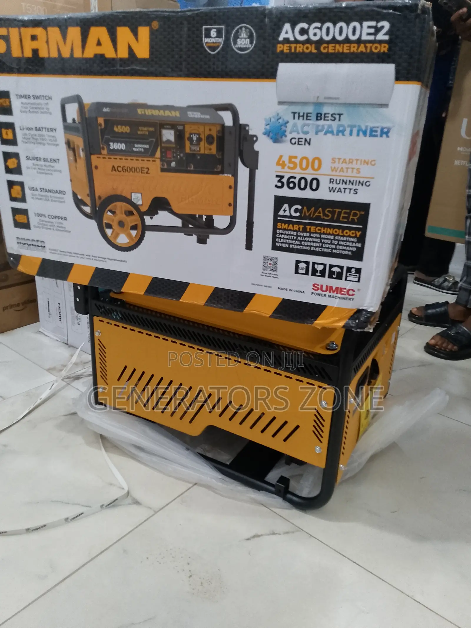 Sumec Firman Ac6000e2 Generator, Output Type Single Phase