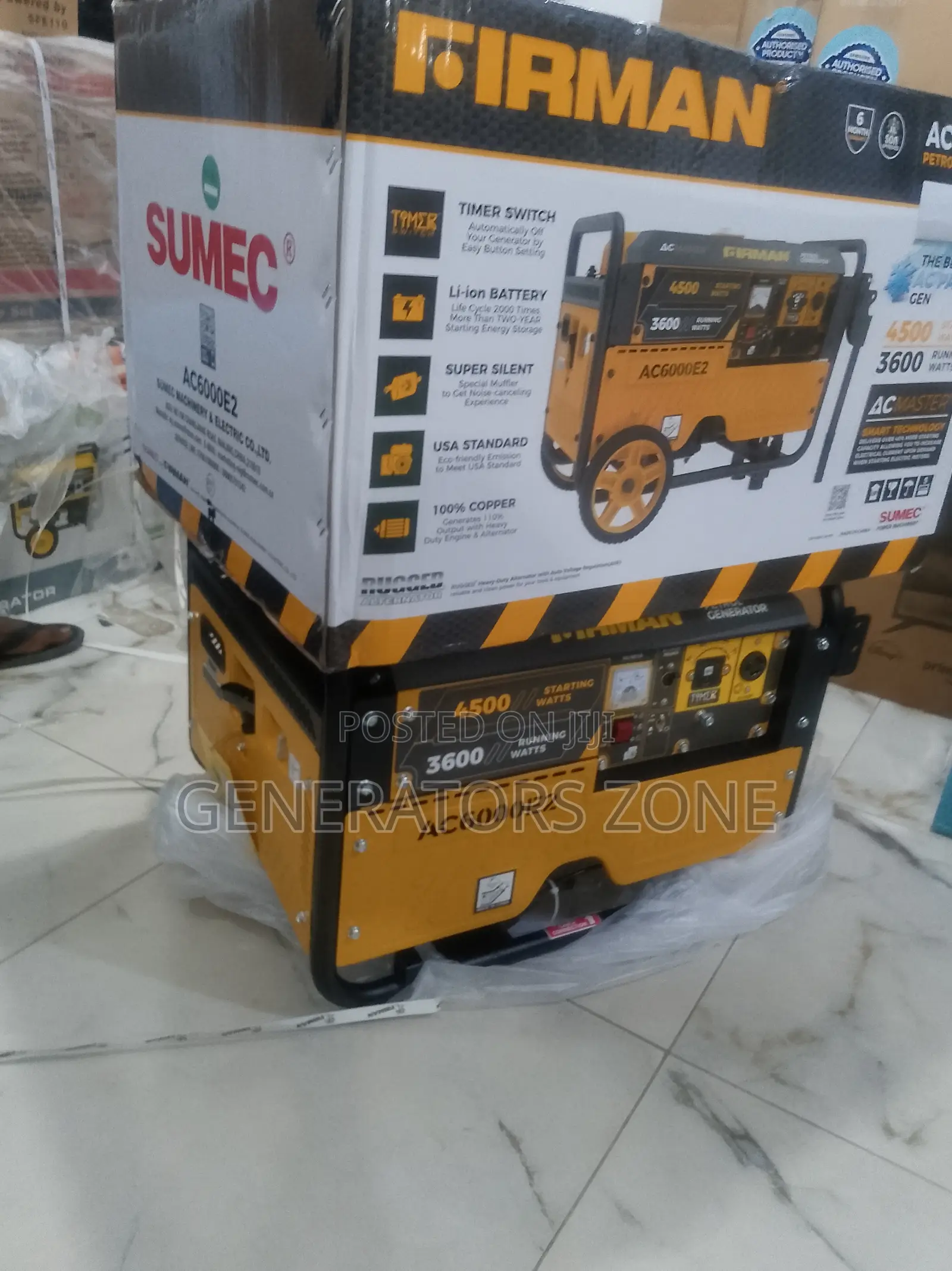 Sumec Firman 3.5kva Ac6000e2, Power 2.8kw / Max 3.1kw