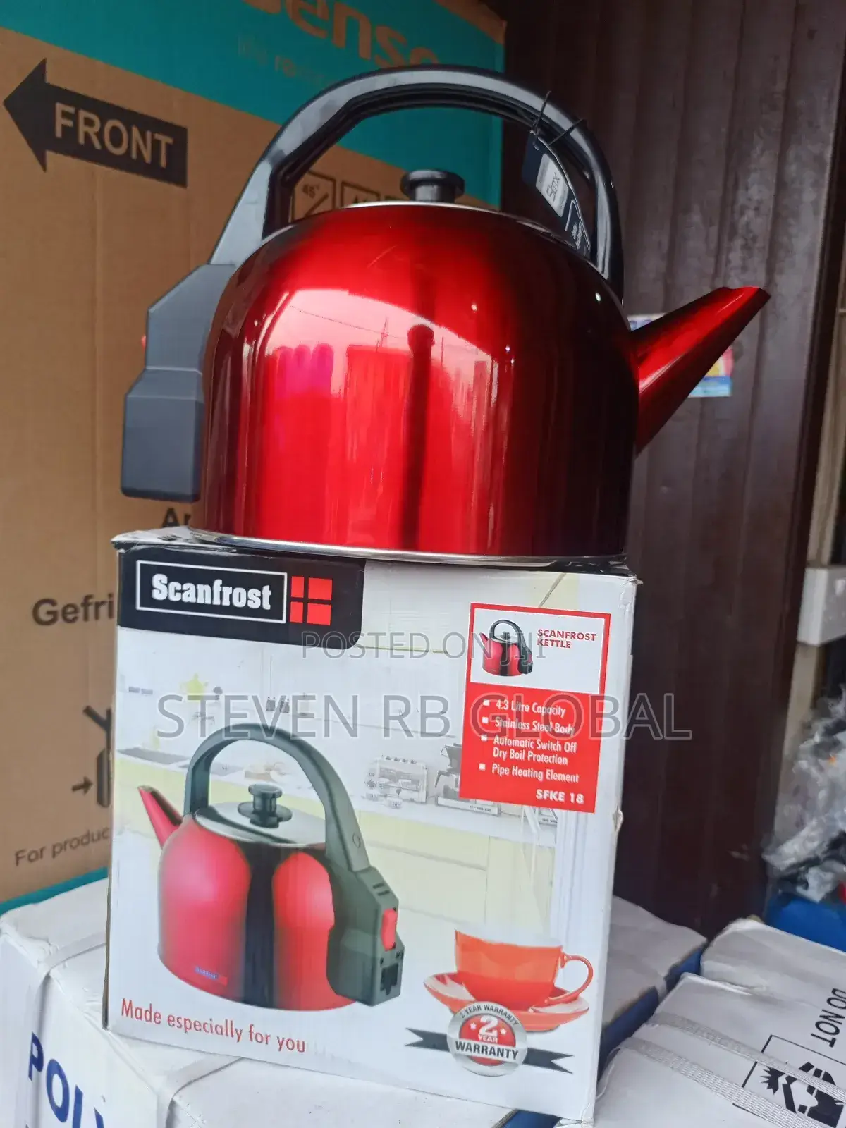 Scanfrost Stainless Steel Kettle 4.3l (Sfke 18)
