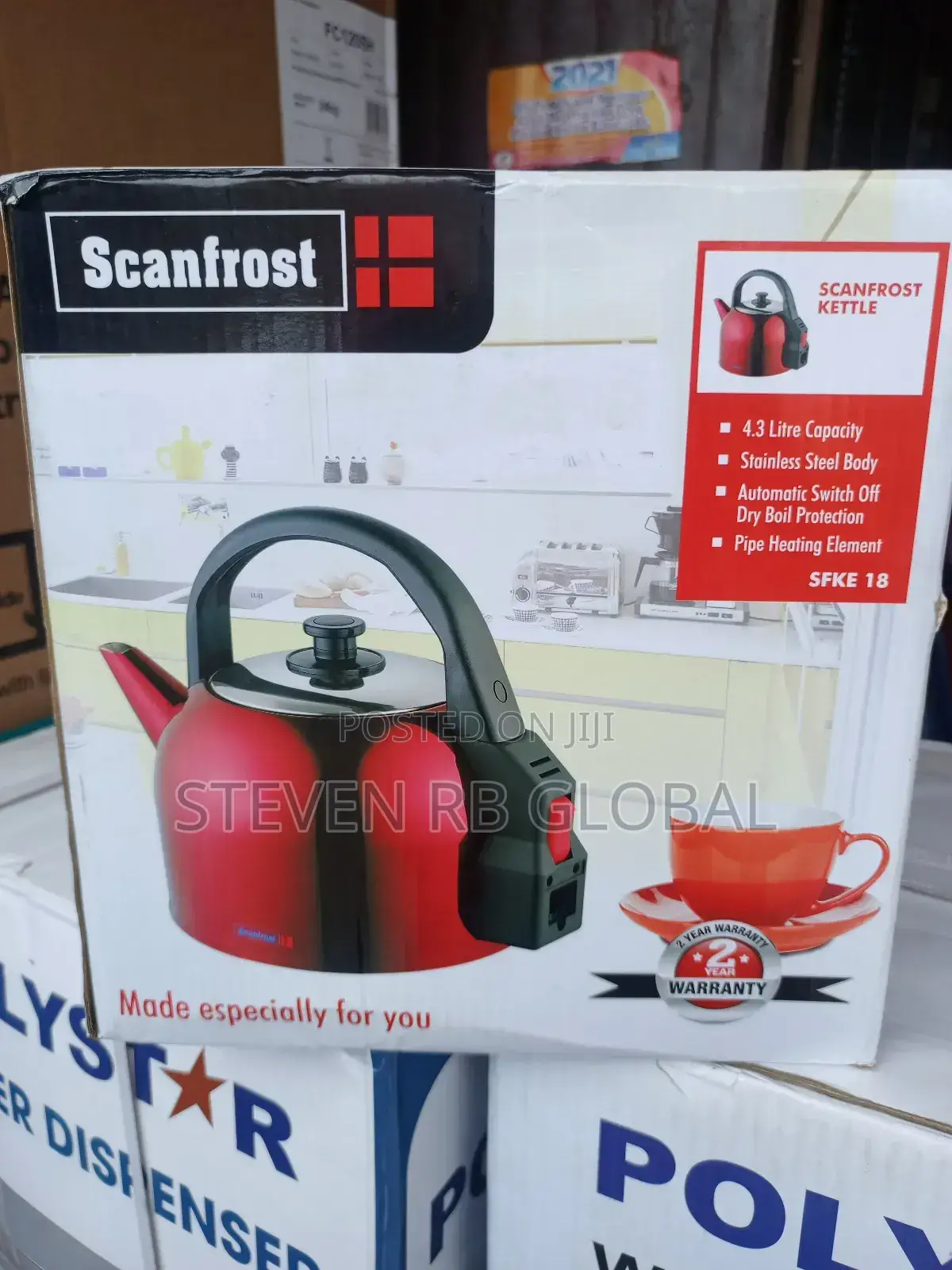 Scanfrost Stainless Steel Kettle 4.3l (Sfke 18)