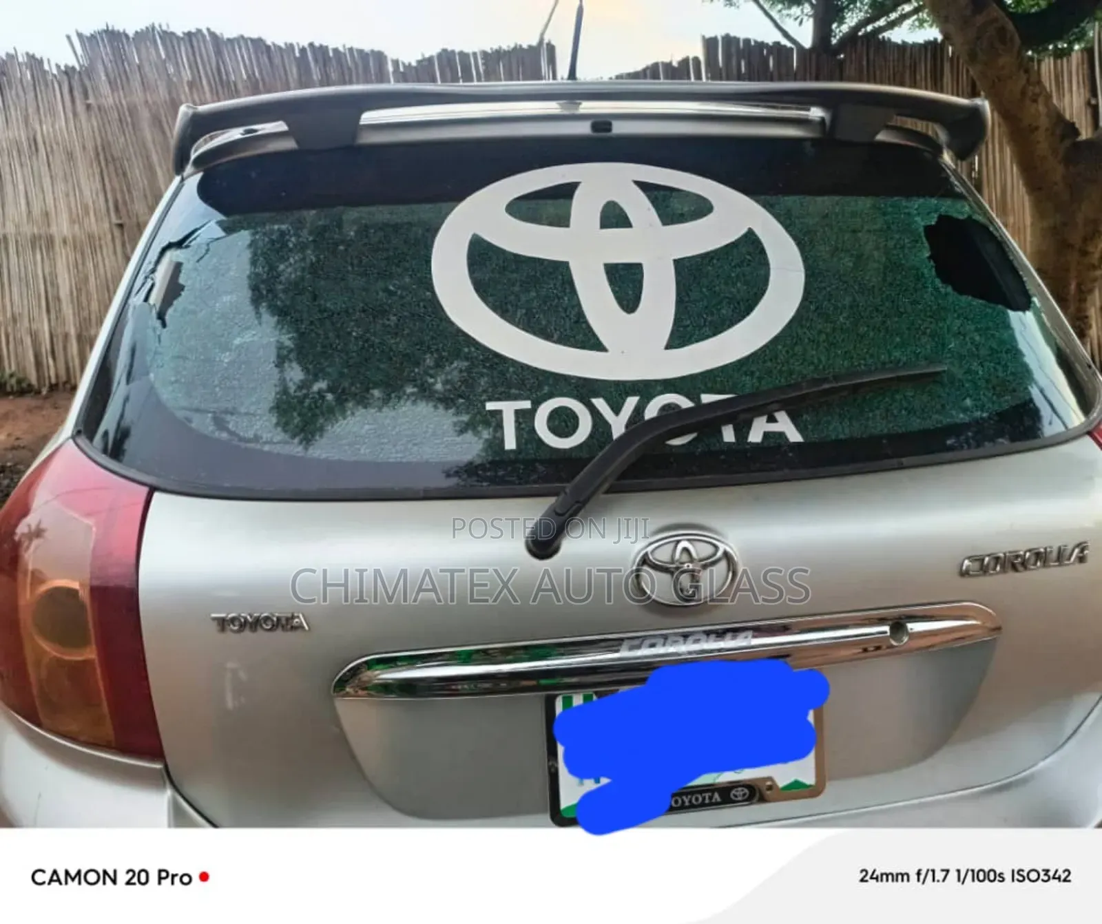 Toyota Corolla Obama Back Glass Available