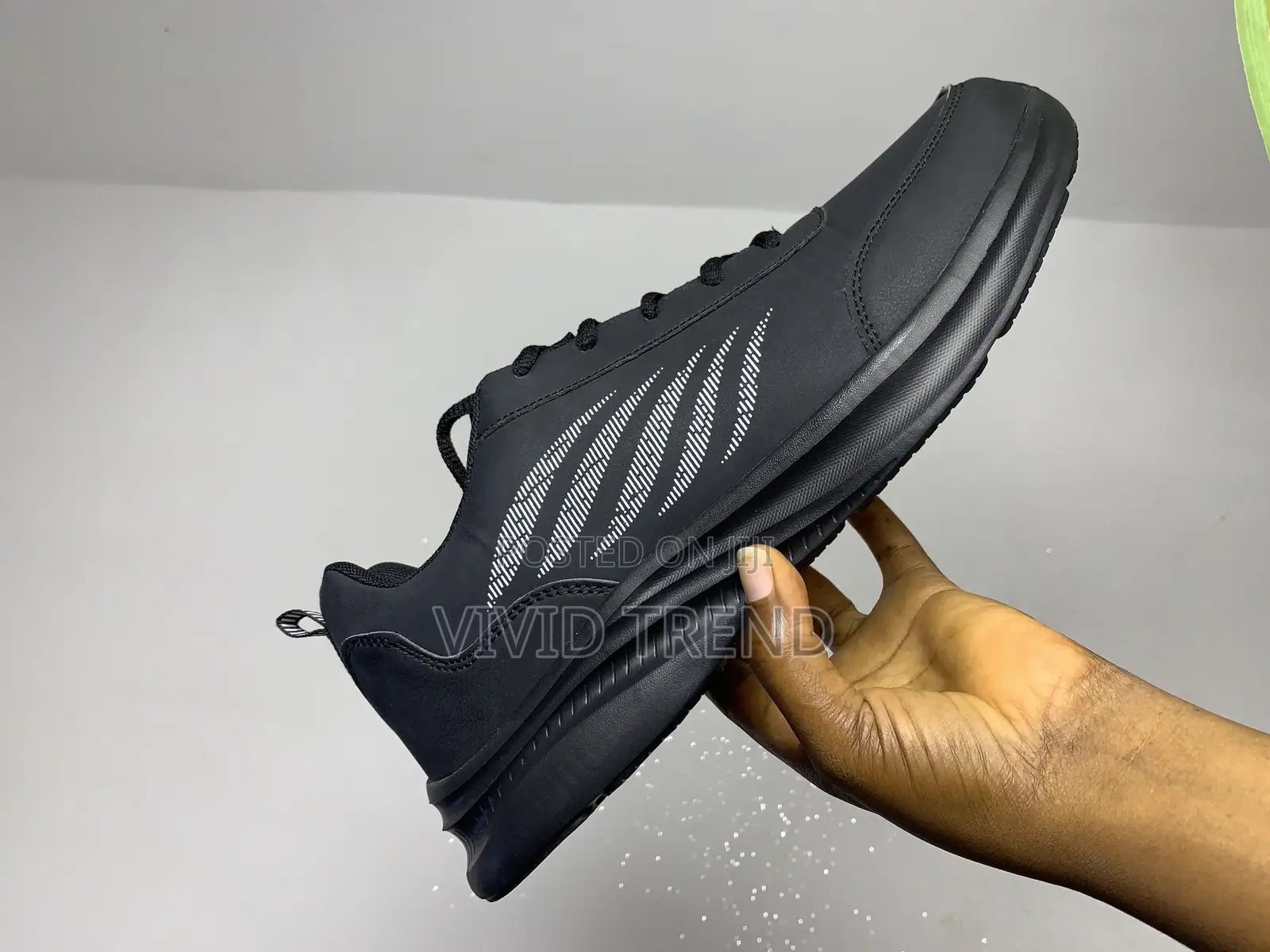 Light Weight Black Sneakers