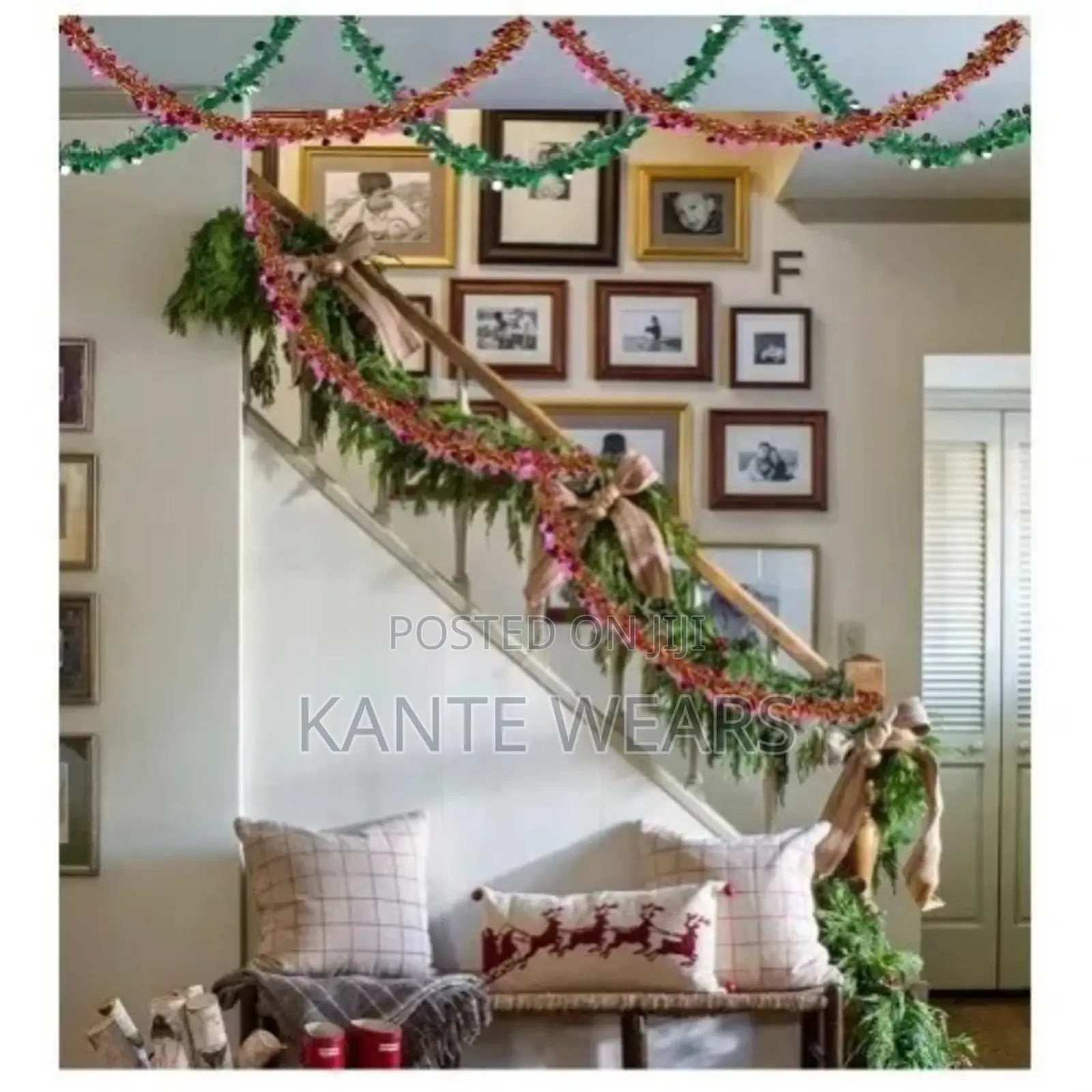 Christmas Venus Decorative Tinsel Garland Ornaments - 6pcs