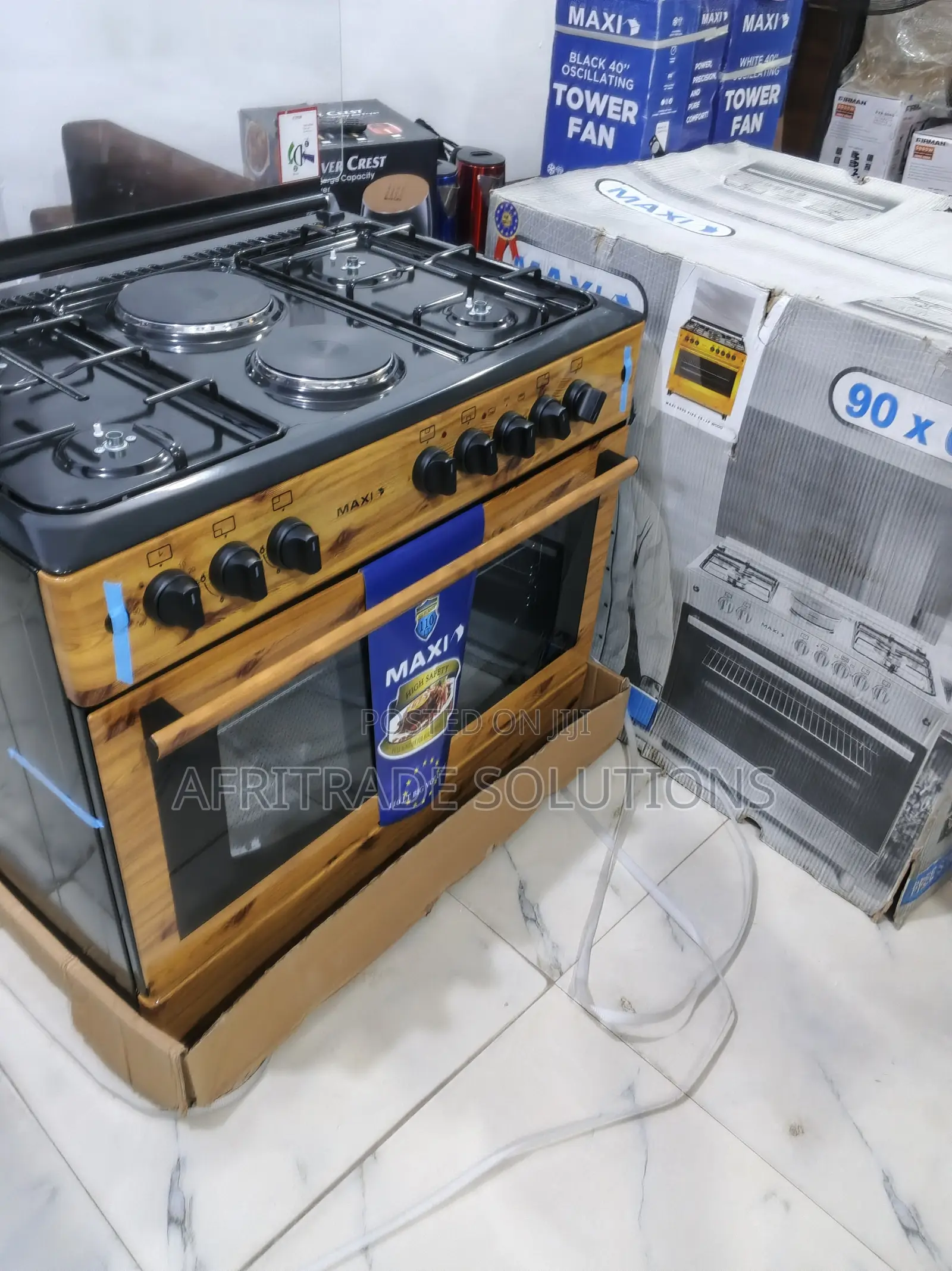 Maxi 4+2 Gas Cooker for Family Use
