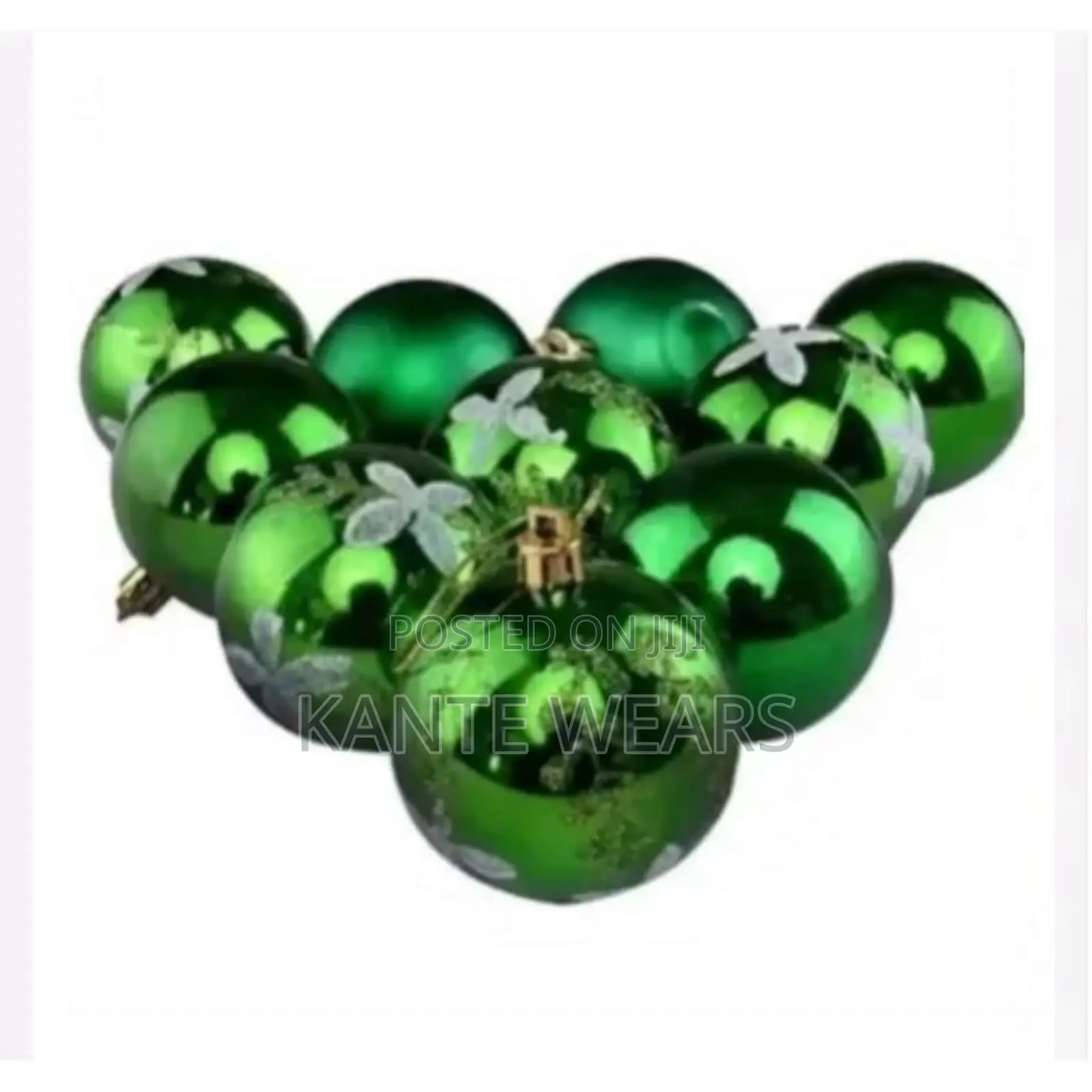 Christmas Balls - Green - 12pcs