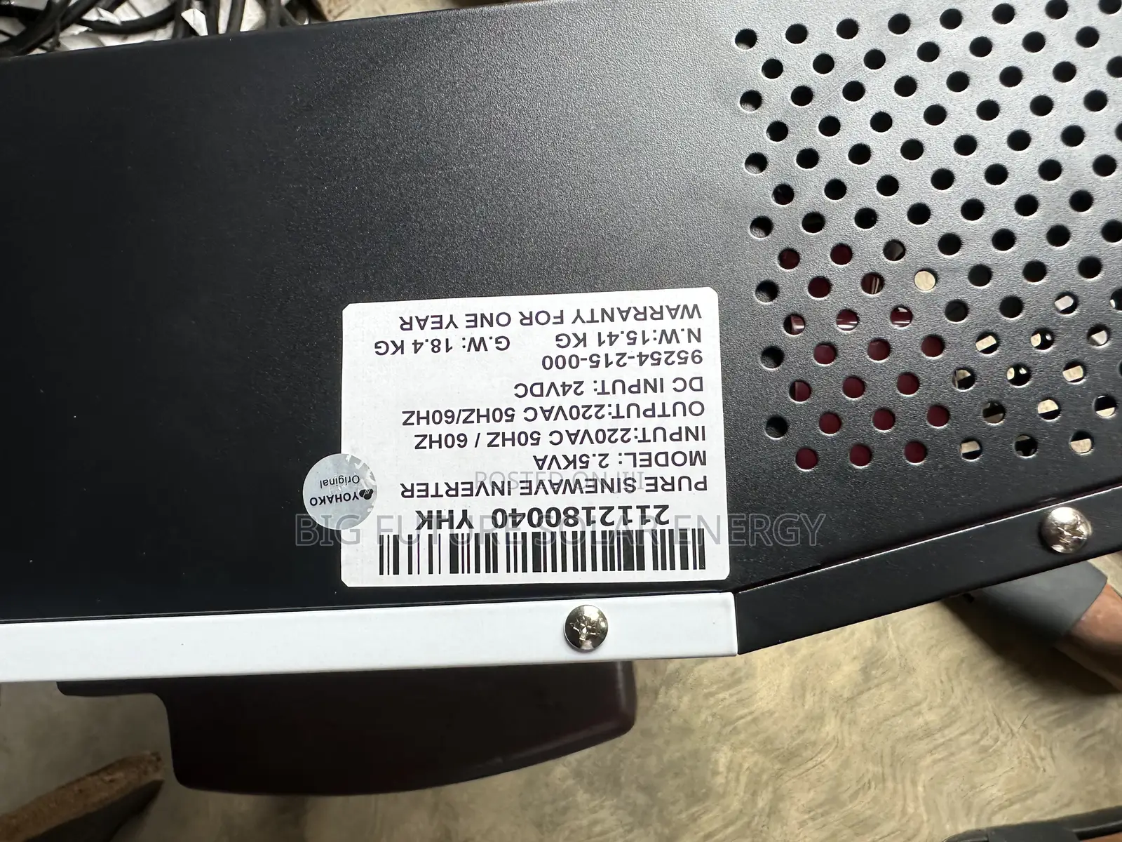 2.5kva Yohako Solar Inverter 24v